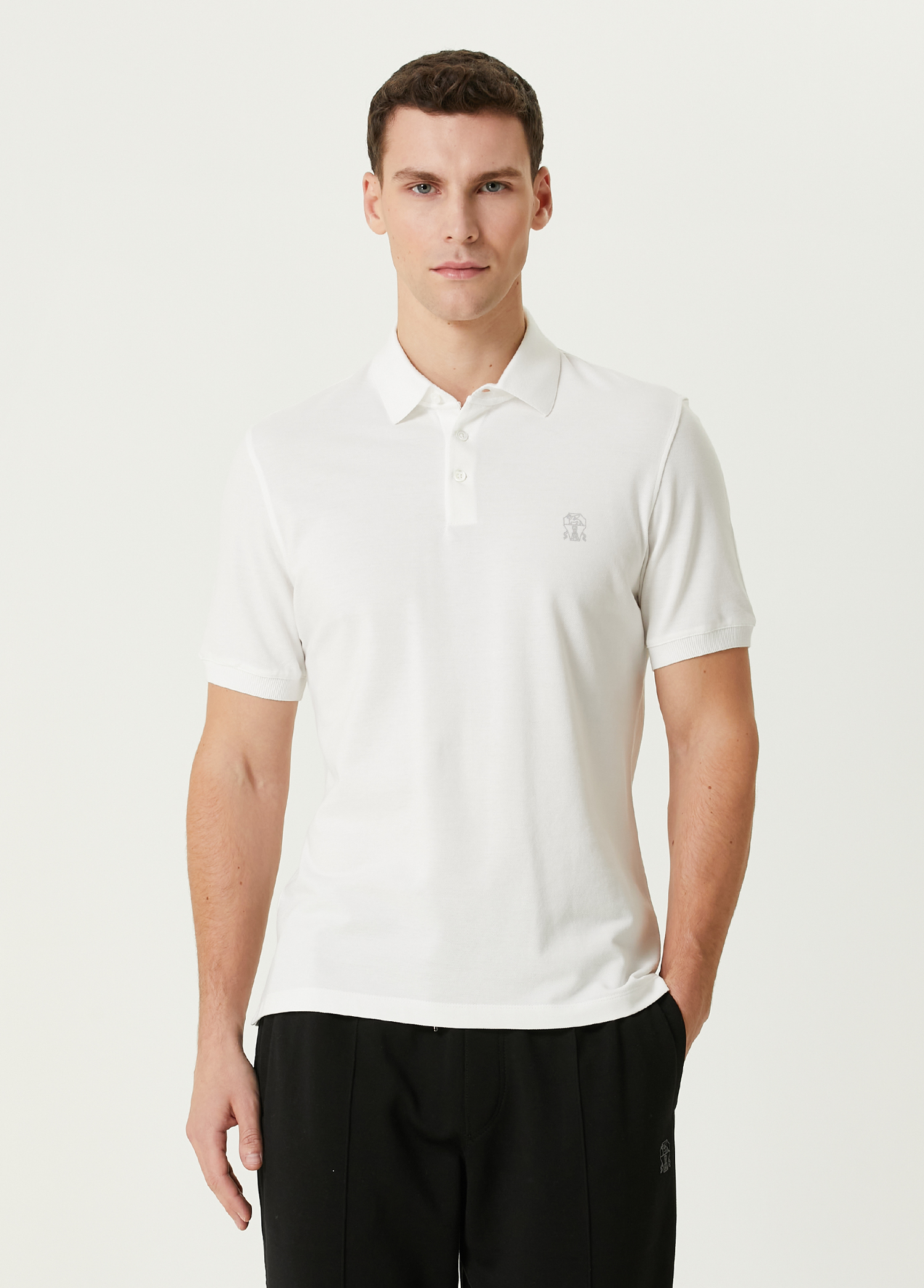 Beyaz Polo Yaka T-shirt