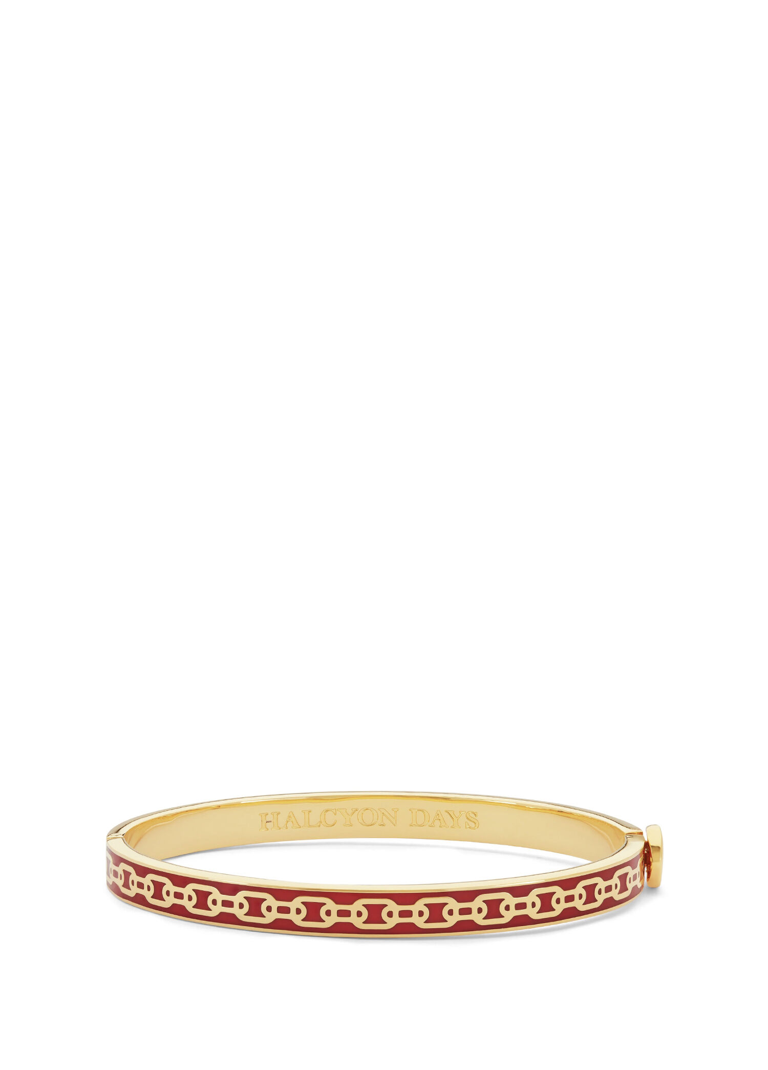 Chain Red Gold Hinged 18 Ayar Altın Kaplama Kadın Bileklik