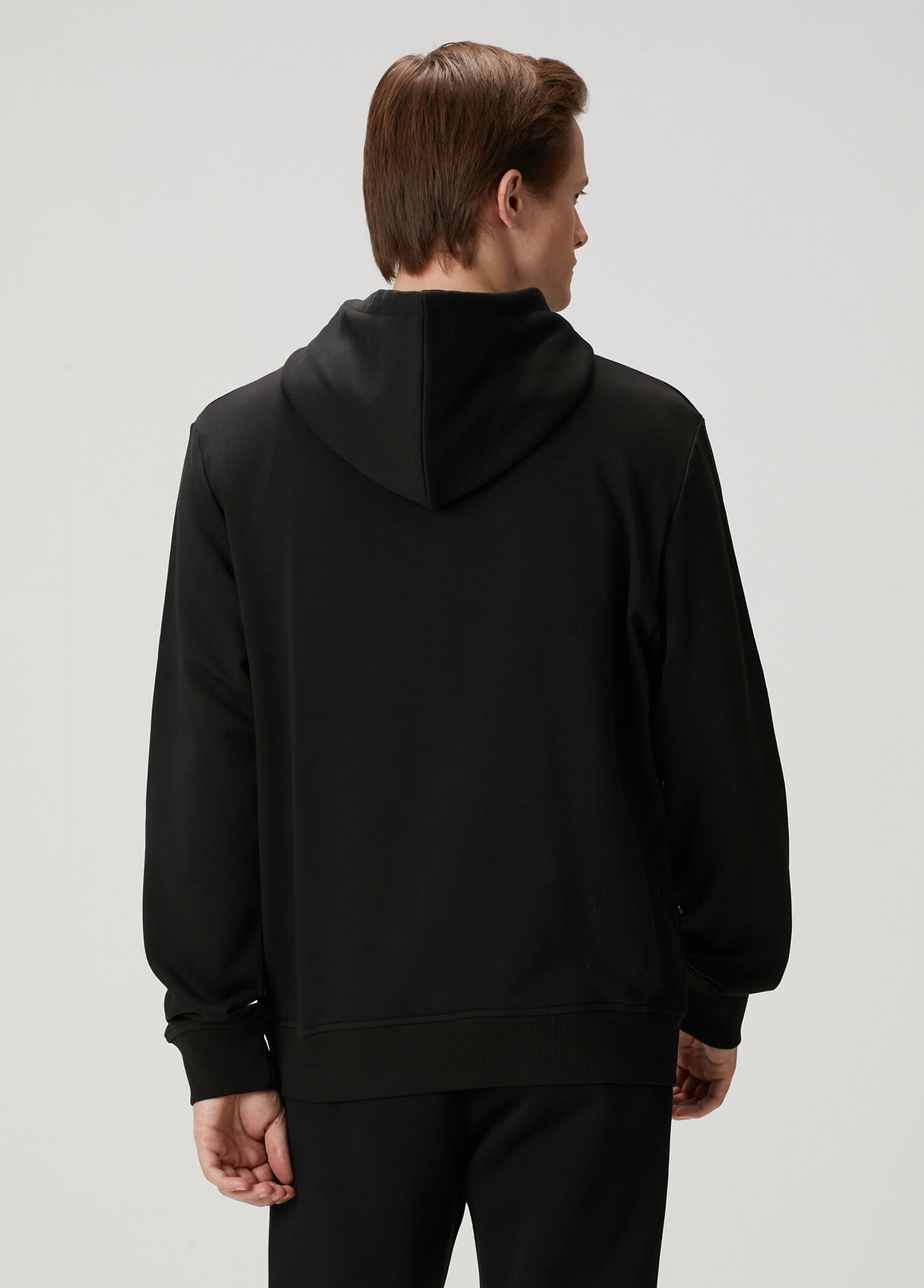 Balmain - Siyah Kapüşonlu Organik Pamuk Sweatshirt - Siyah