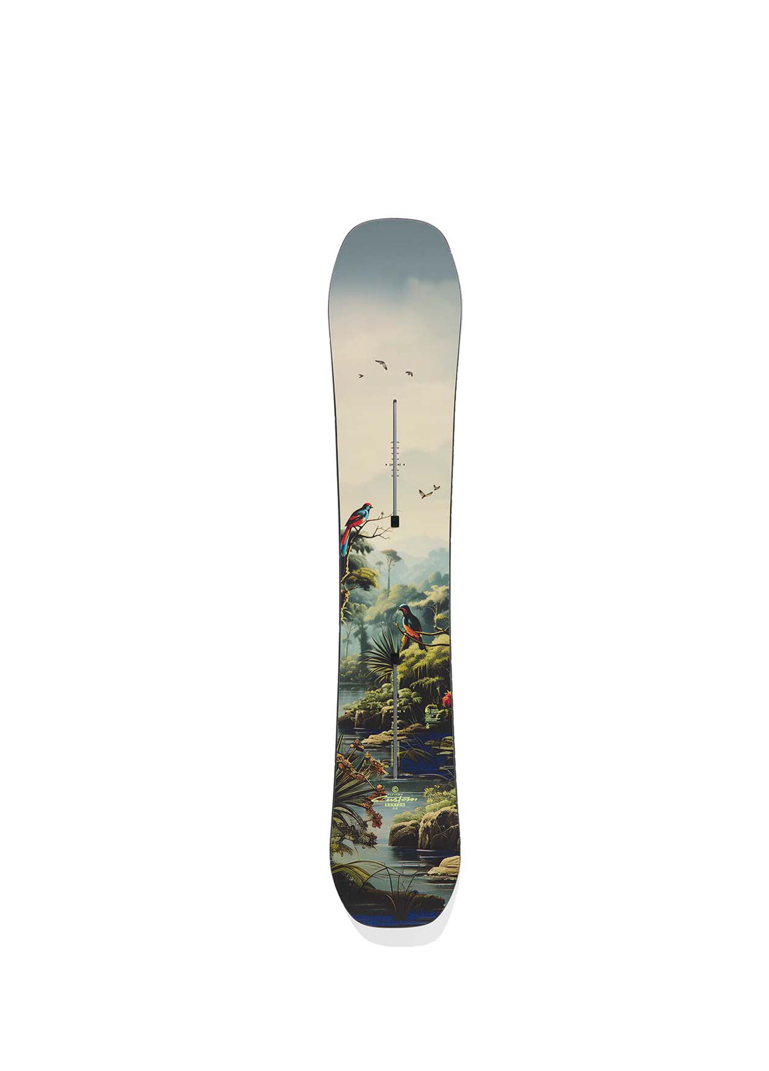 Burton - Custom Flying V Yeşil Desenli Erkek Snowboard - Yeşil
