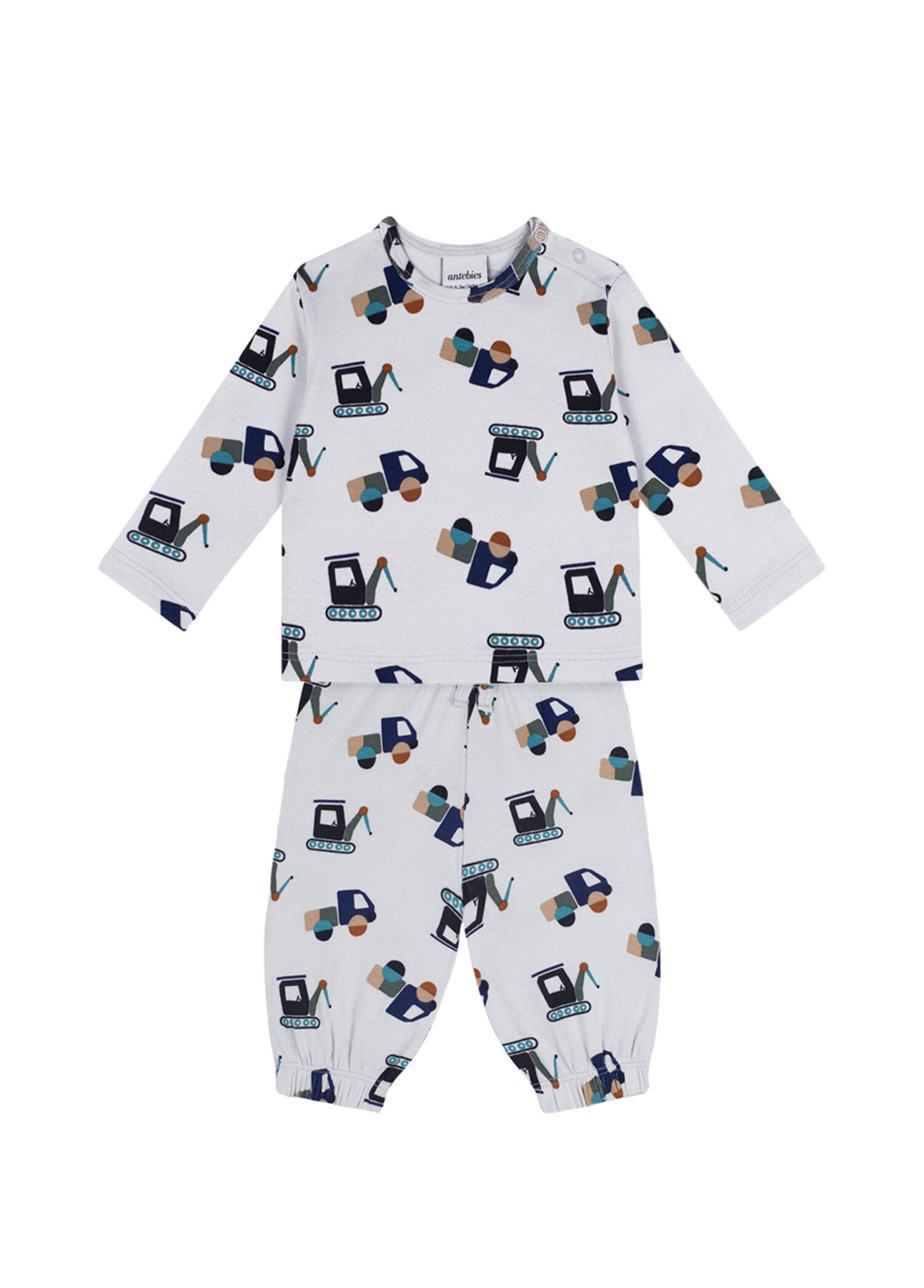 İnşaat Ekibi Uzun Kollu Tshirt Pantolon Erkek Bebek İkili Set