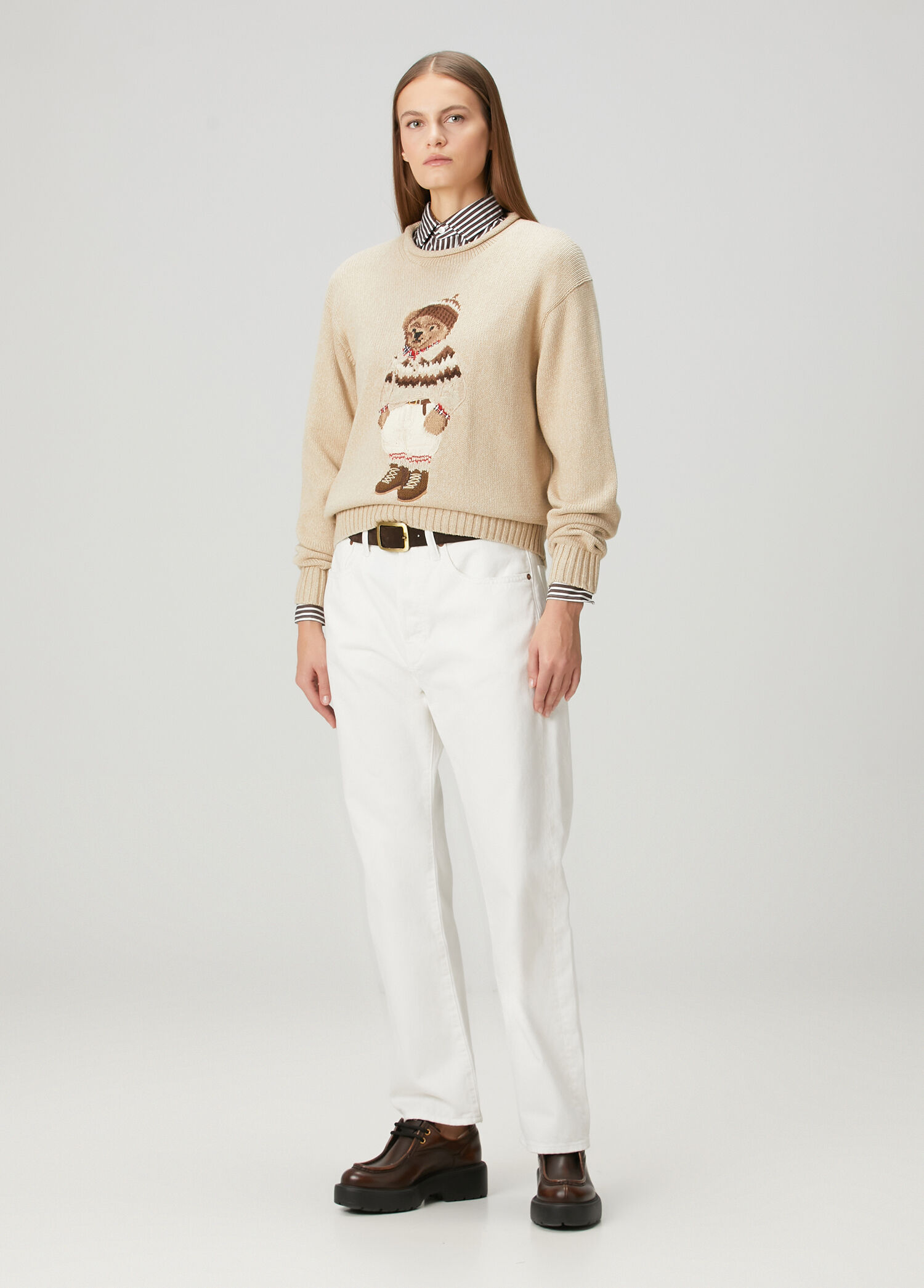 Polo Ralph Lauren Gri Kadın Polo Bear Bej Kazak 1841712 | Beymen