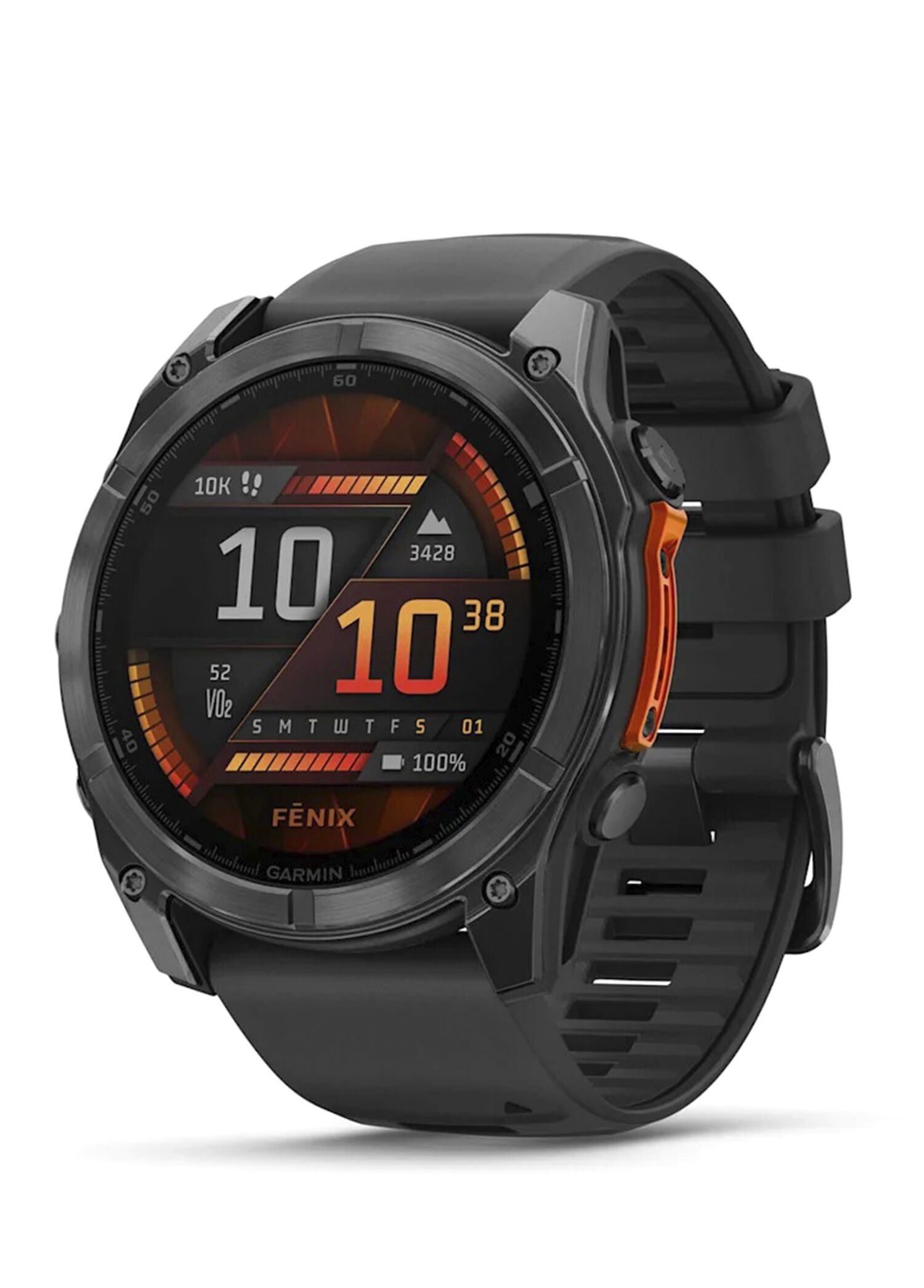 Fenix 8 AMOLED Slate 51mm Gri Siyah Silikon Kayışlı Akıllı Saat