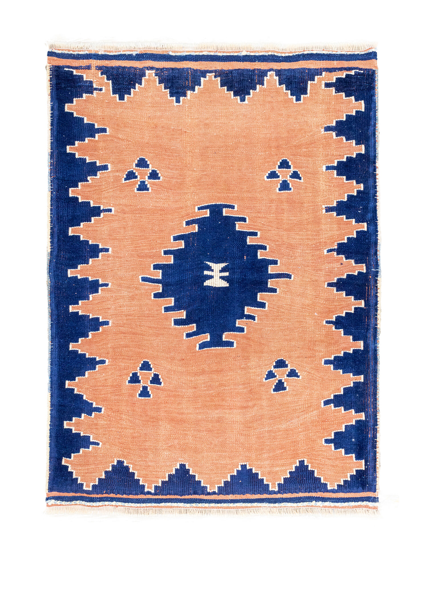 Manyas Geometrik Desenli Yün Halı 94x121 cm