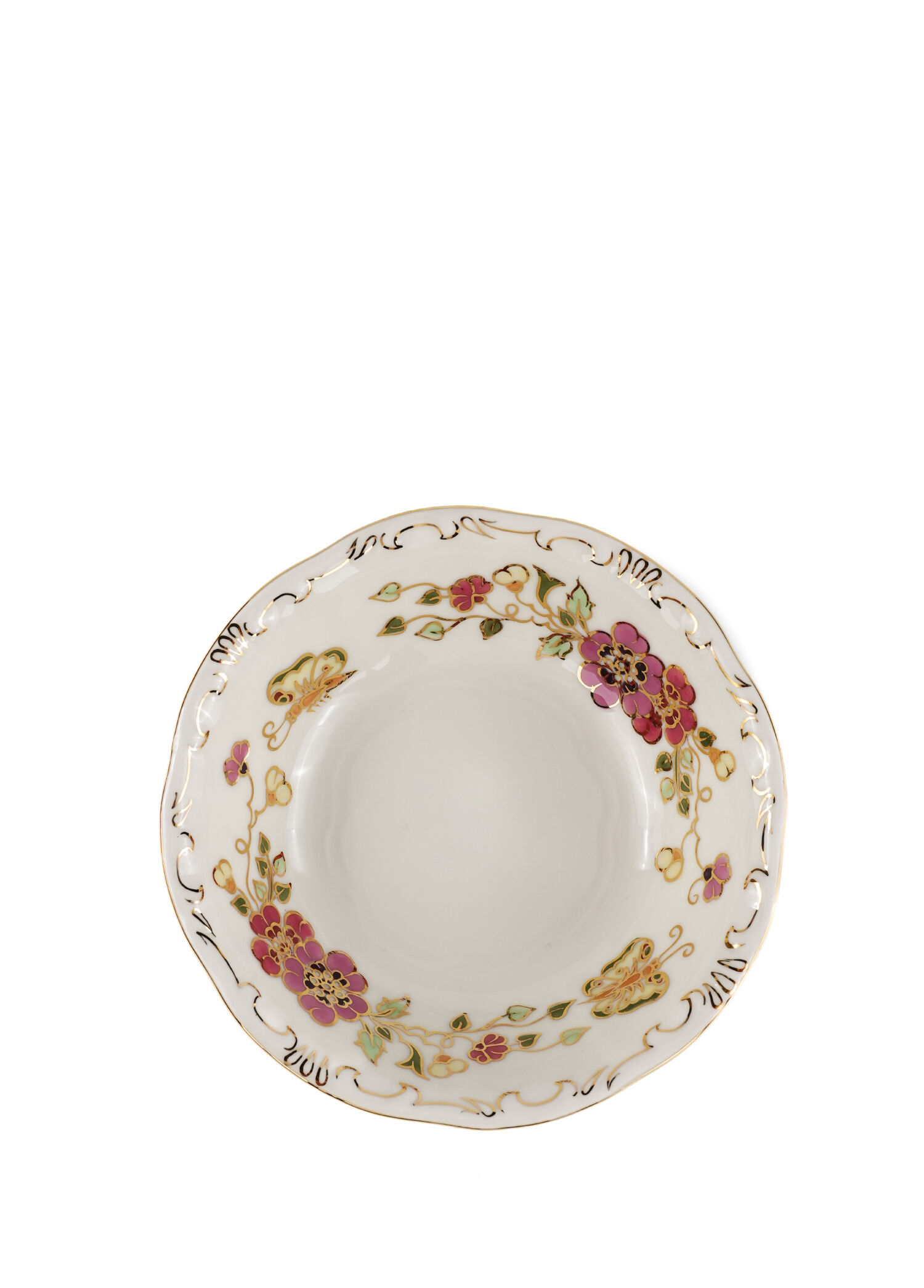 Butterfly Renkli Desenli Porselen Sebze Kasesi 25 cm