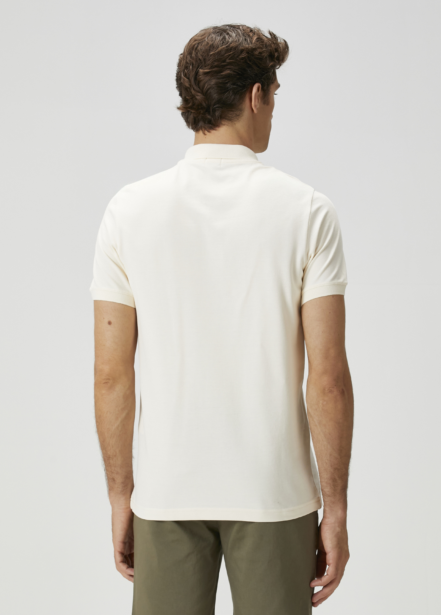 Ekru Polo Yaka T-shirt_3