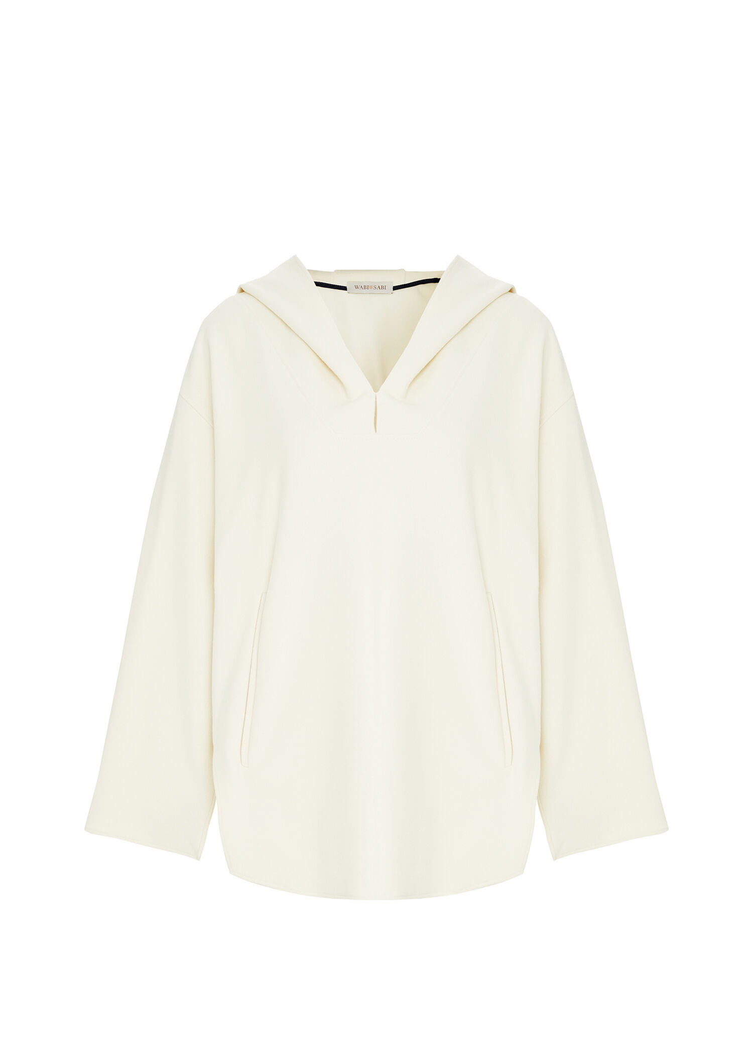 Comodita Ekru Kapüşonlu Oversize Kadın Sweatshirt