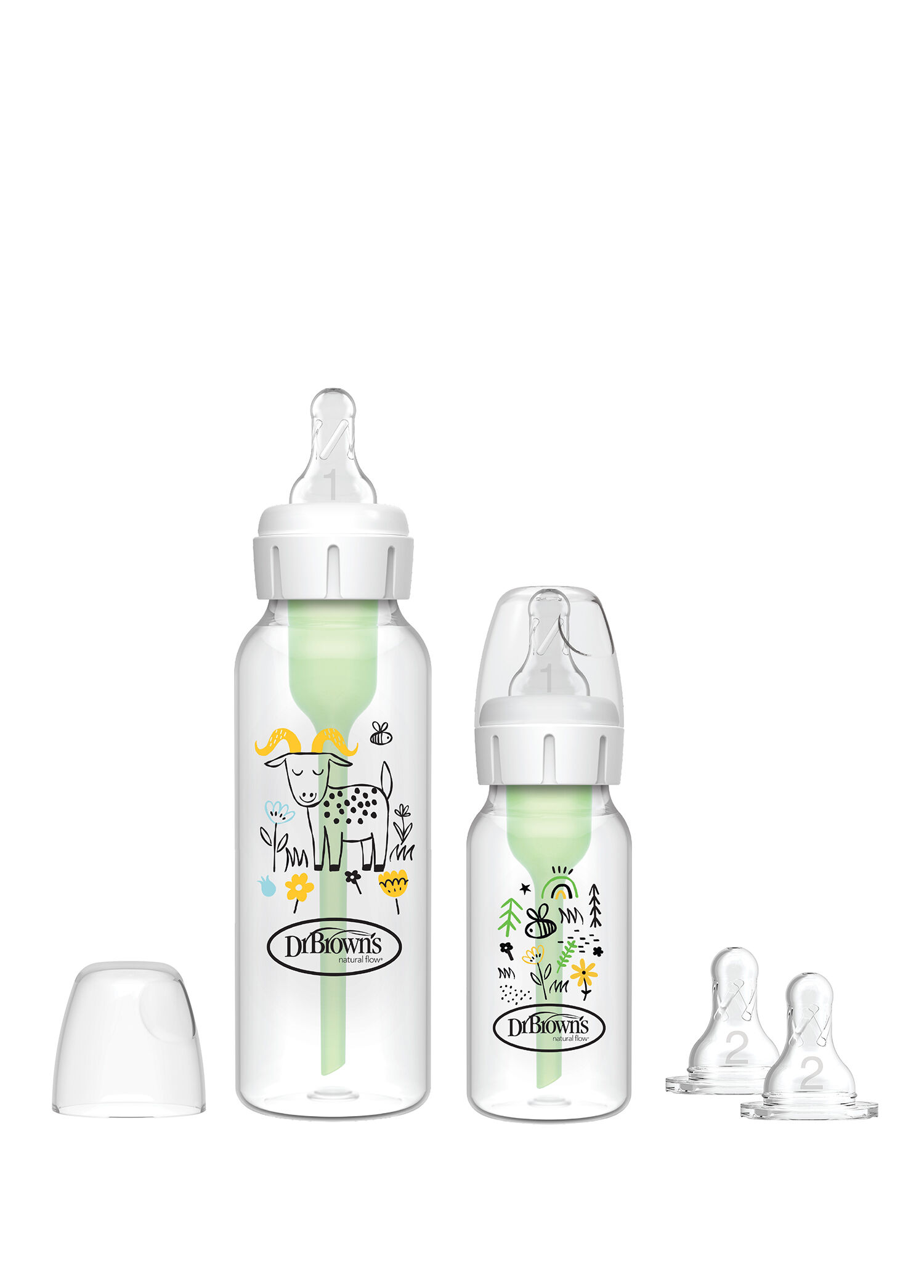 Options+ Desenli Yenidoğan Anti-kolik 2'li Biberon Seti 120 ml 250 ml