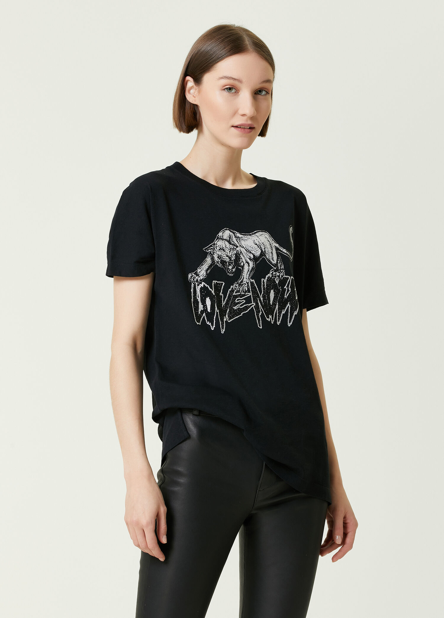 Beymen Tom Jaguar Siyah Bisiklet Yaka T-shirt. 1