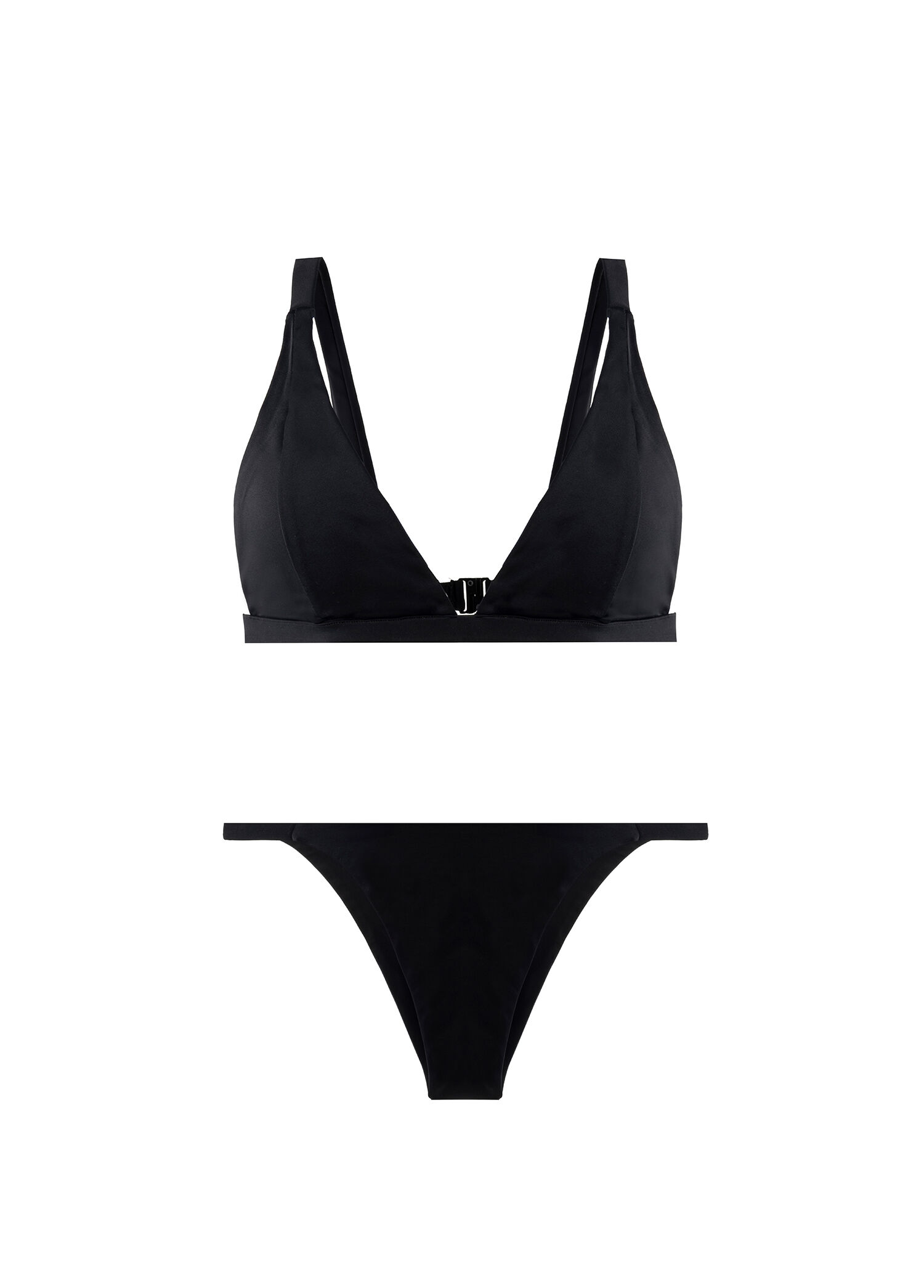 Siyah Kadın Üçgen Bikini Takımı