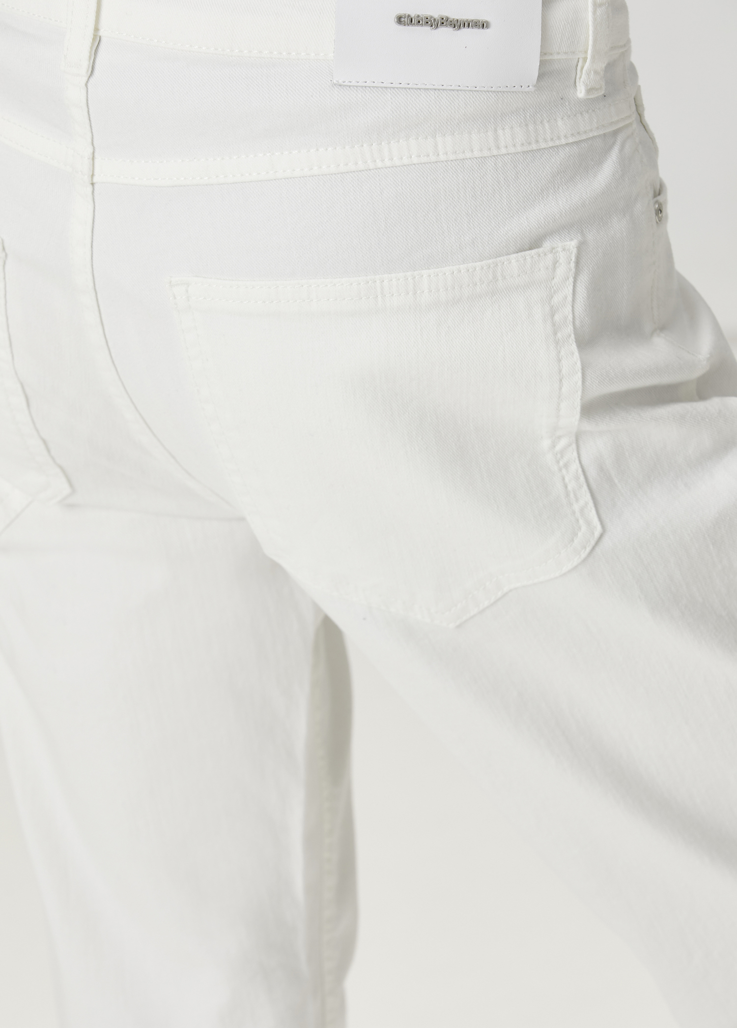 Slim Fit Kırık Beyaz Jean Pantolon_4