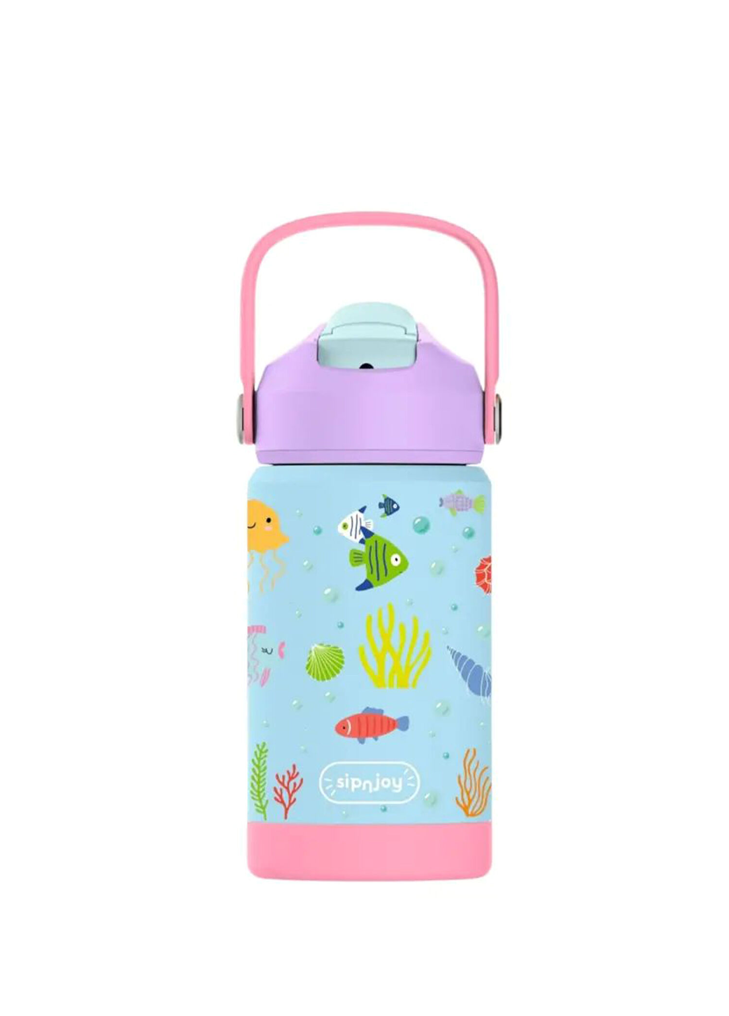 FlipSip Ocean Whisper Mavi Pembe Çocuk Termos Suluk 360 ml