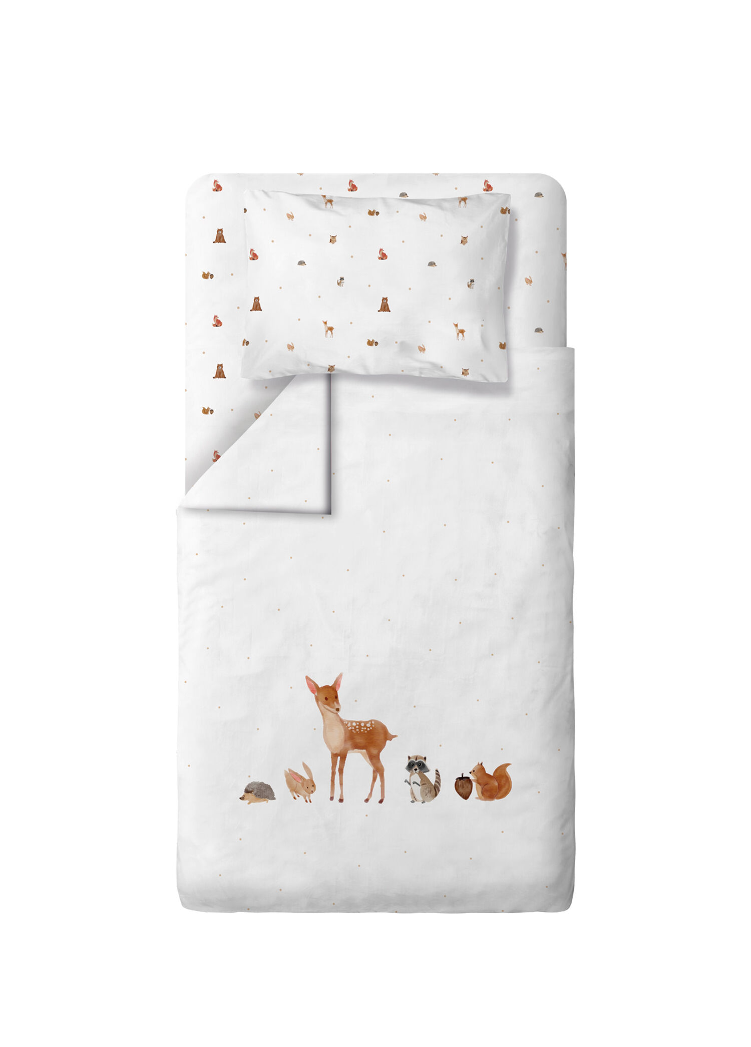 Forest Amigos %100 Organik Pamuk Saten Bebek Çocuk Nevresim Takımı 160 x 220 cm