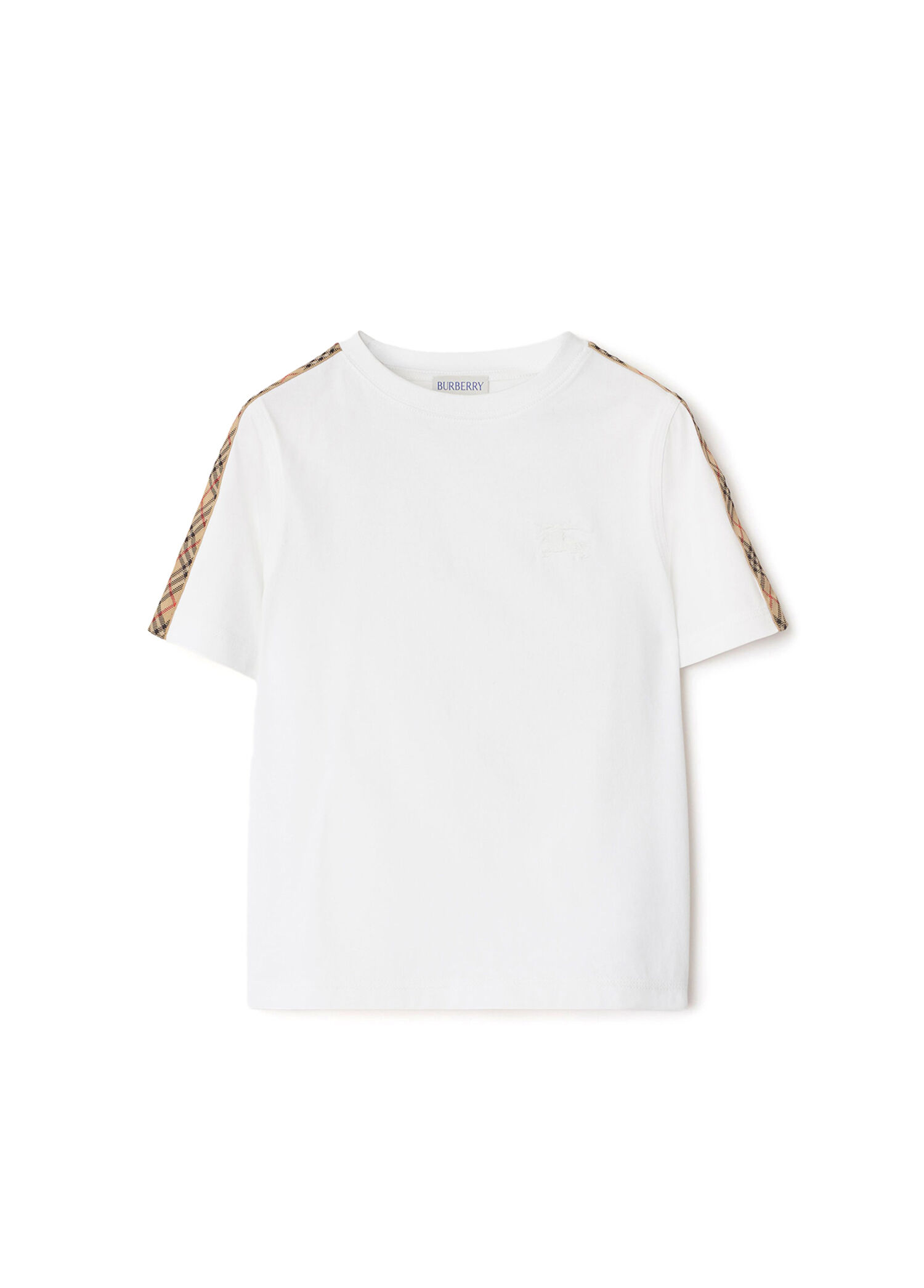 Beyaz Pamuklu Kısa Kollu Unisex Çocuk T-Shirt