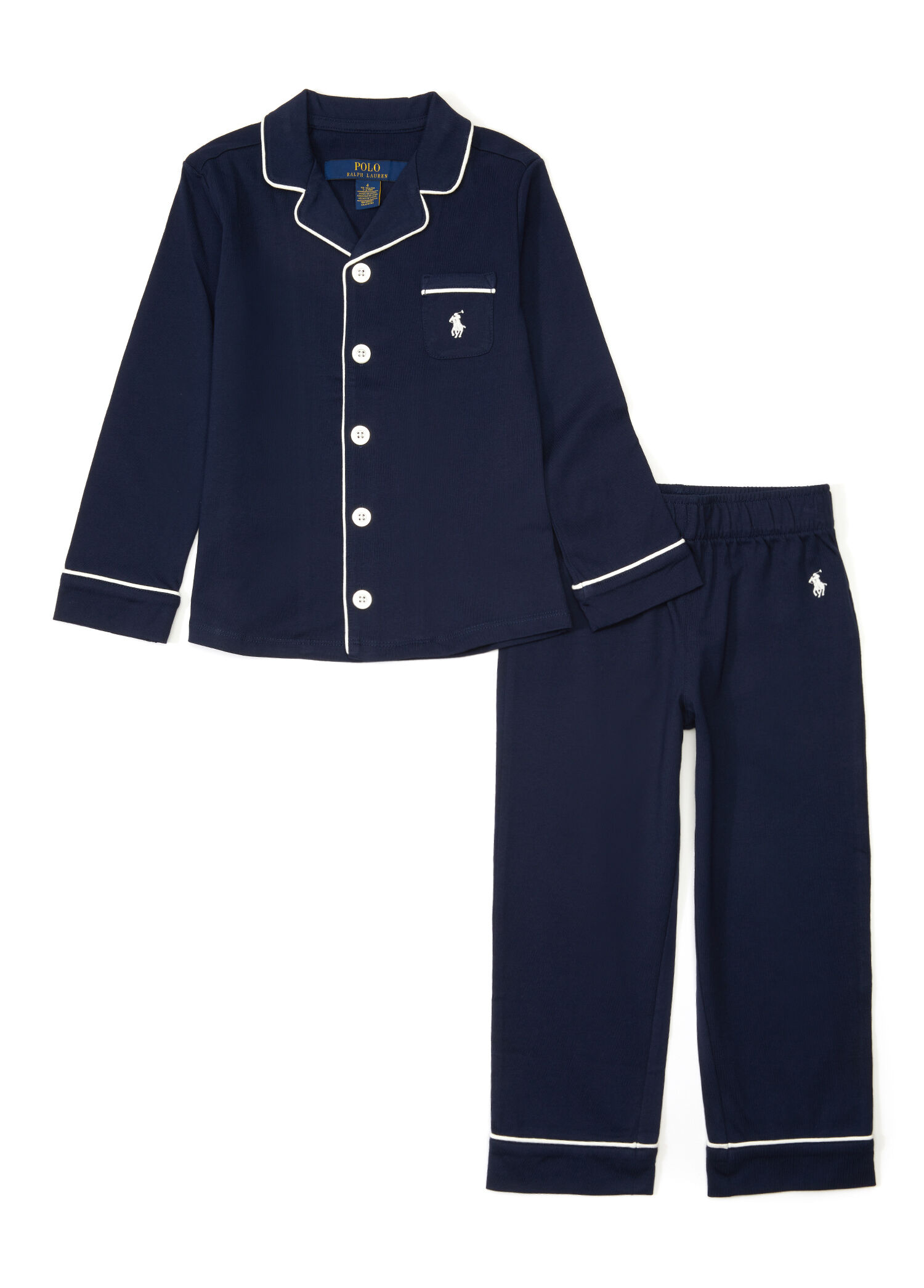 Lacivert Biye Detaylı Kız Çocuk Pijama Seti