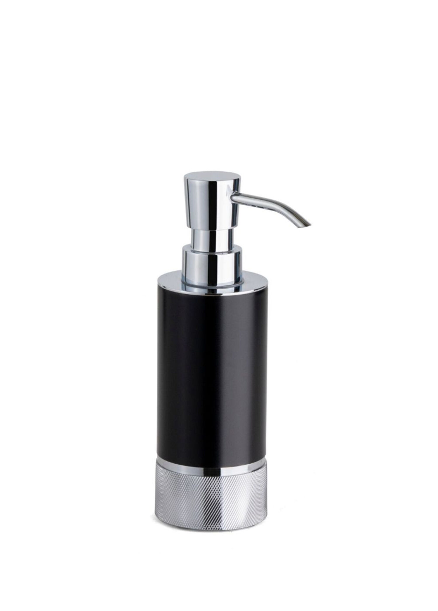 Krom-Mat Siyah Tezgah Üstü Sıvı Sabunluk
