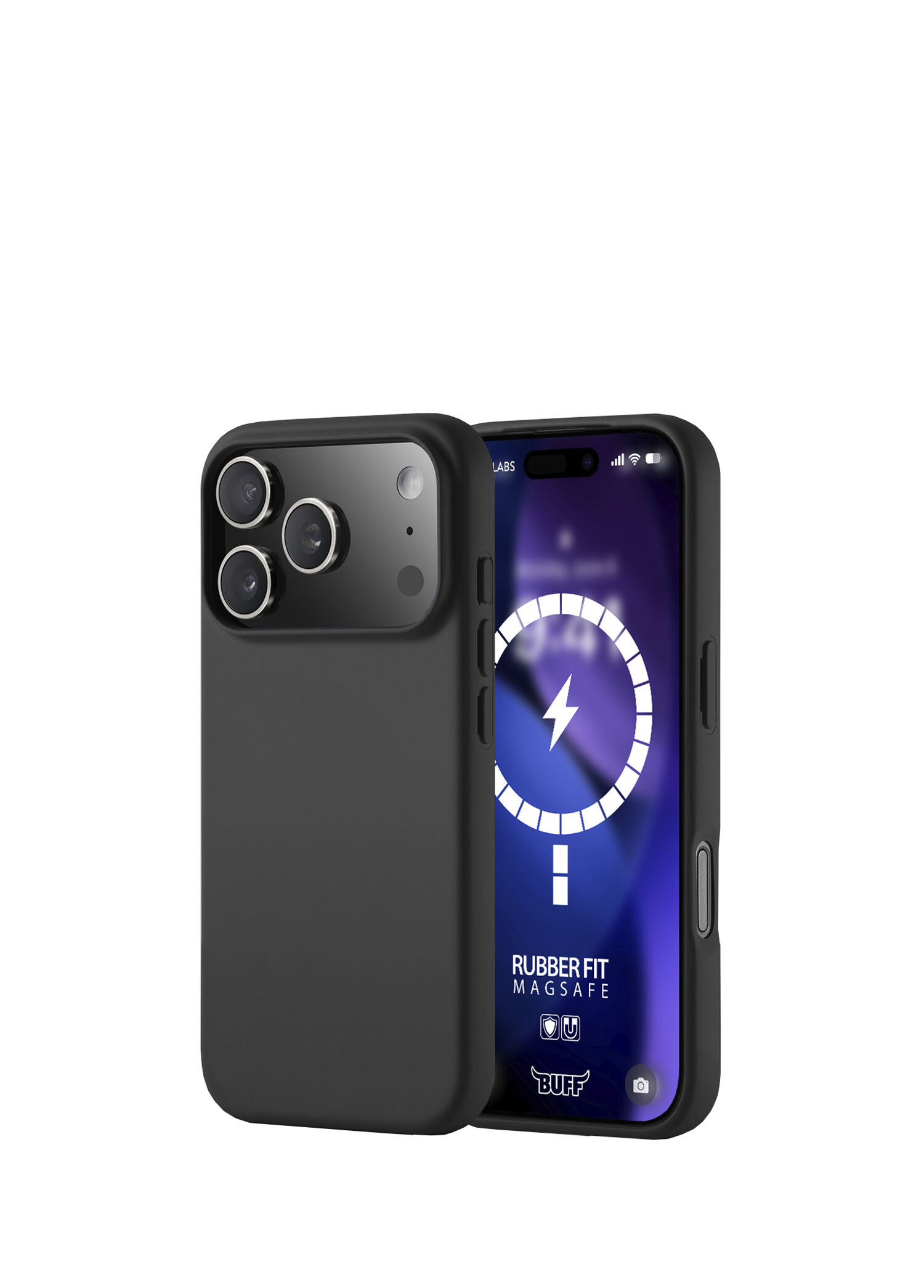 iPhone 17 Pro Rubber Fit Black Silikon Magsafe Uyumlu Telefon Kılıfı