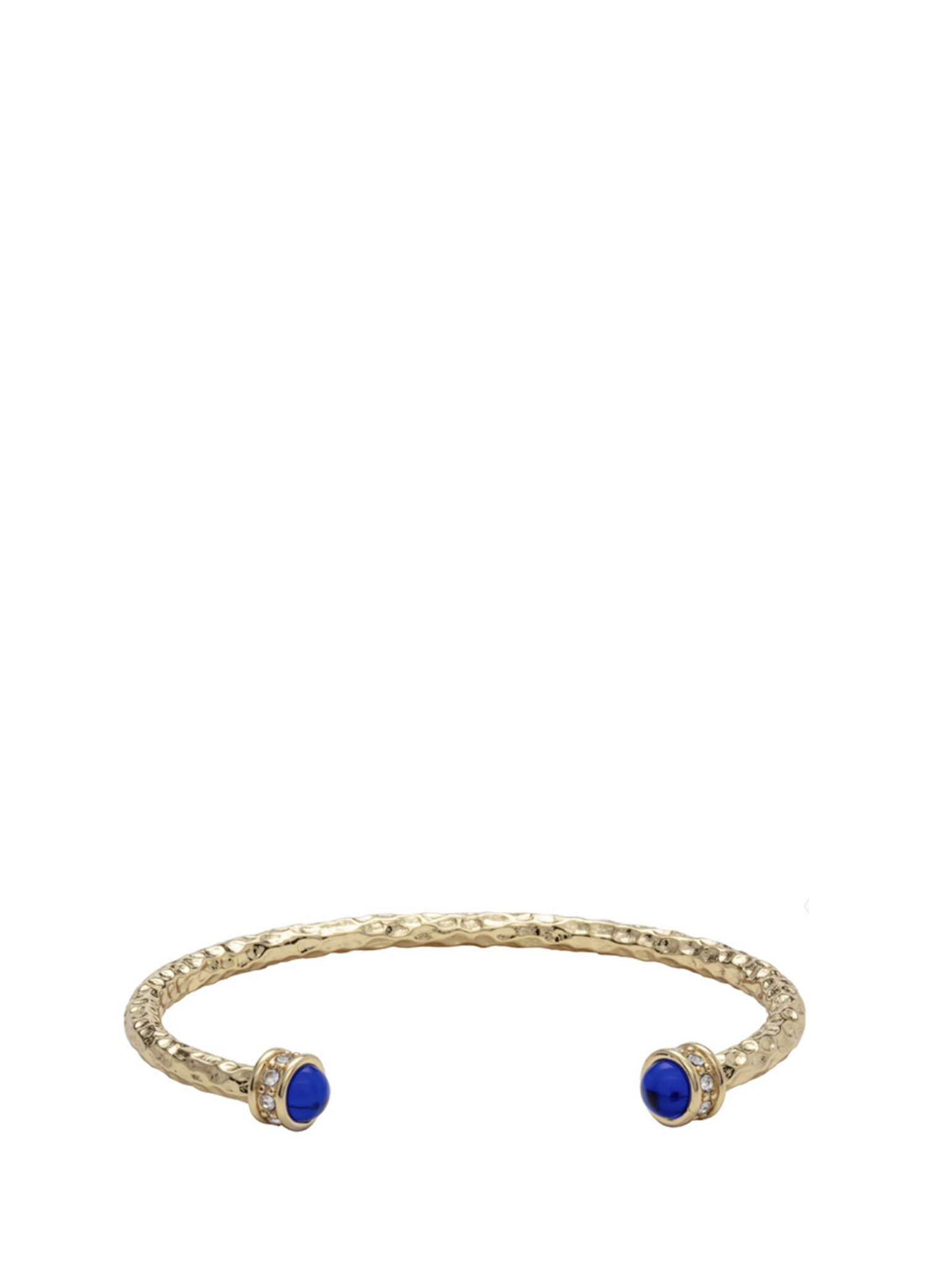 Hammered Torque Deep Cobalt ve Gold Bangle Kadın Bileklik