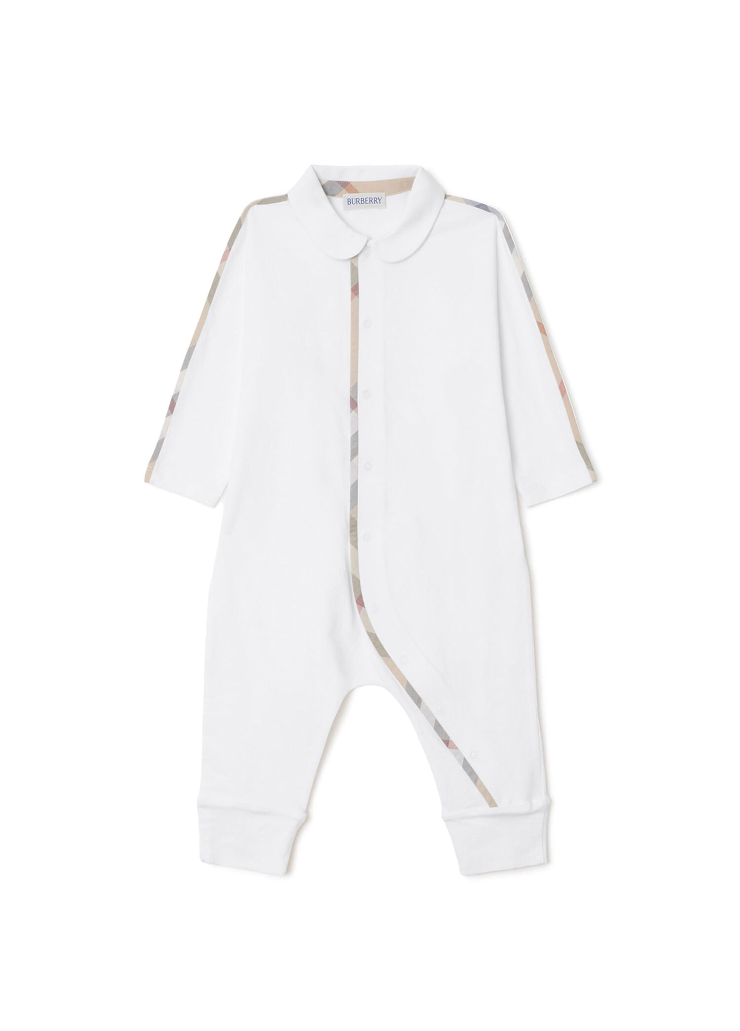 Hamilton Set Stretch Cotton Three-Piece Beyaz Bebek Tulum