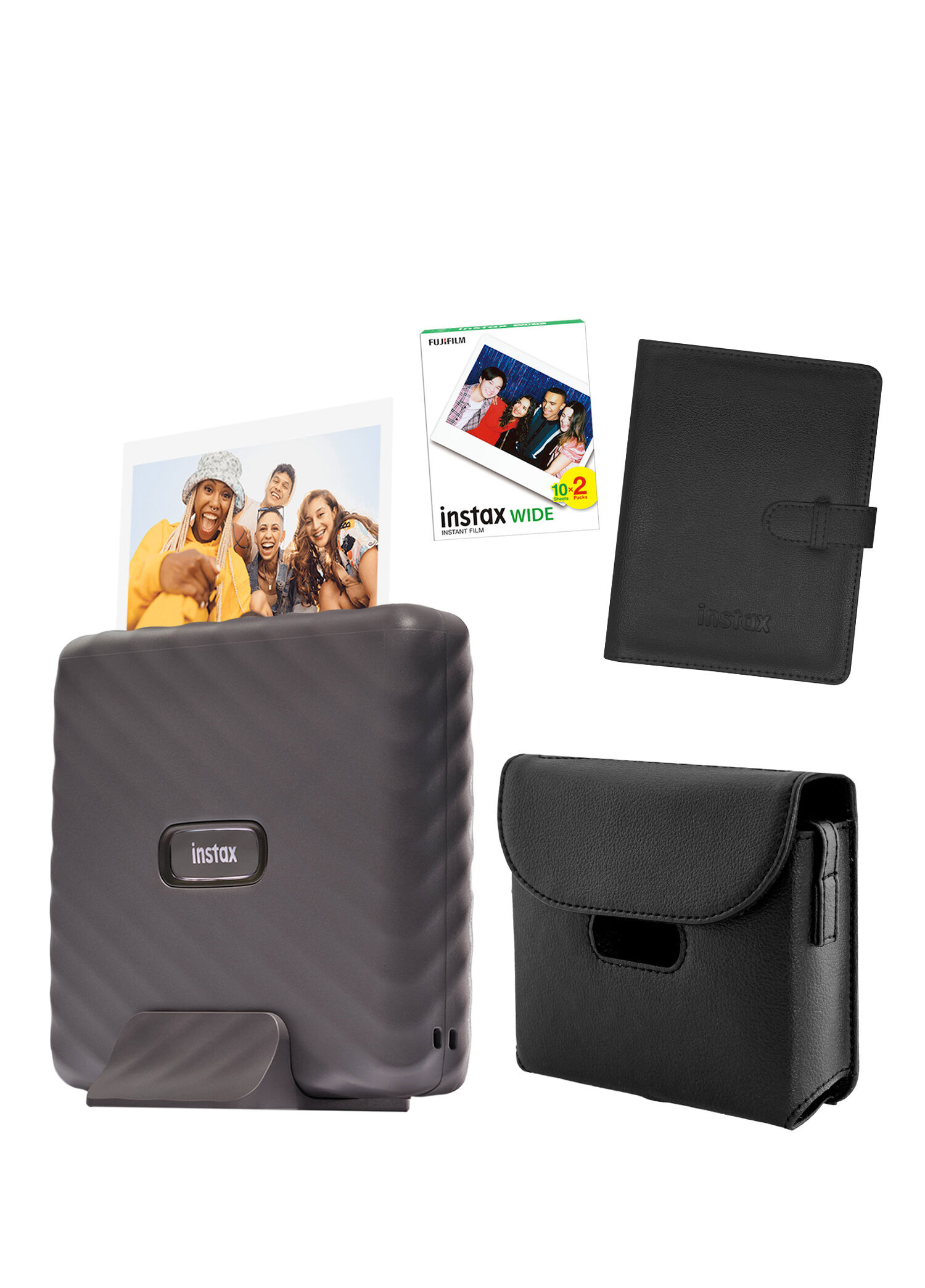 Instax Wide Link Gri Akıllı Telefon Yazıcısı ve Hediye Seti 1