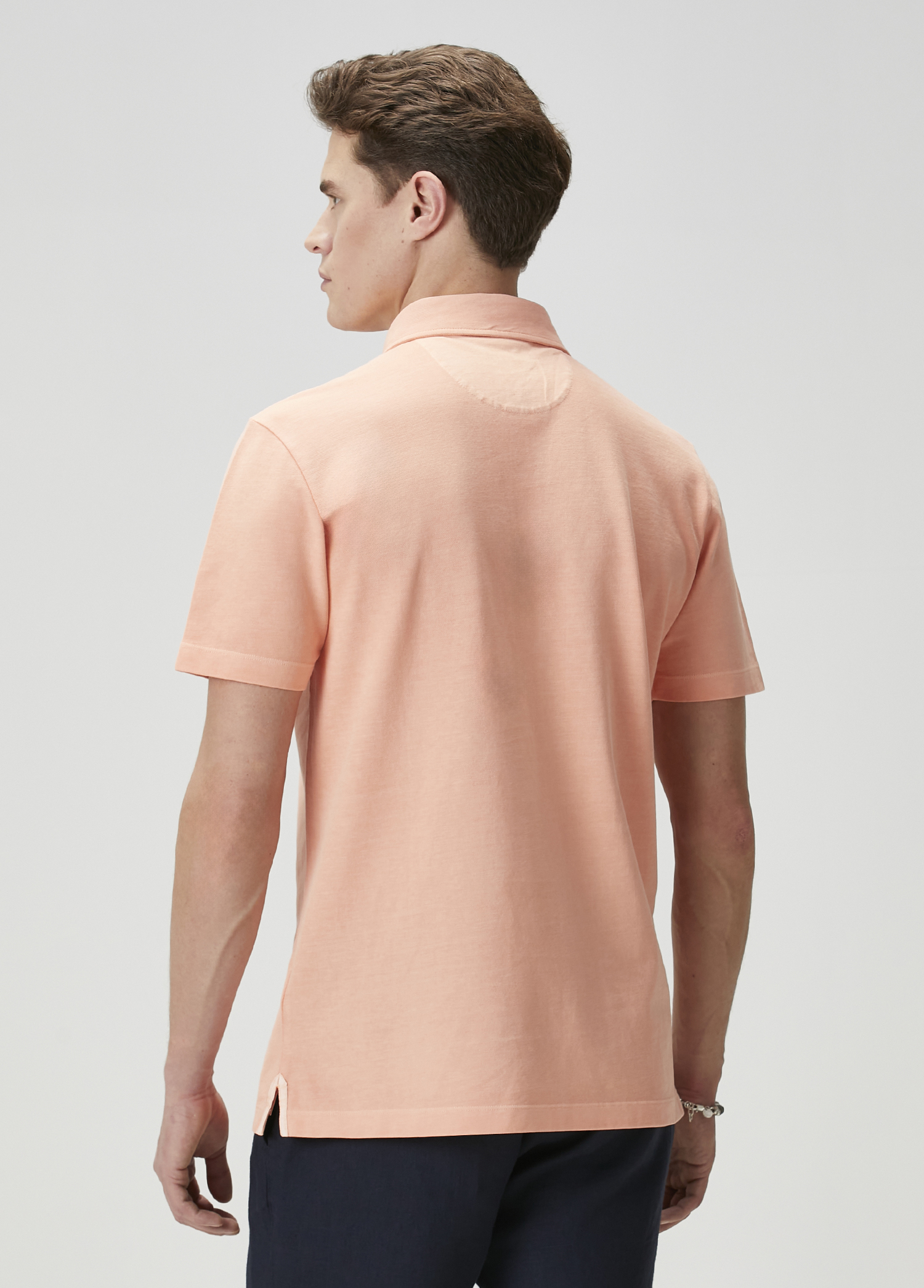 Comfort Fit Kayısı Polo Yaka T-shirt_4