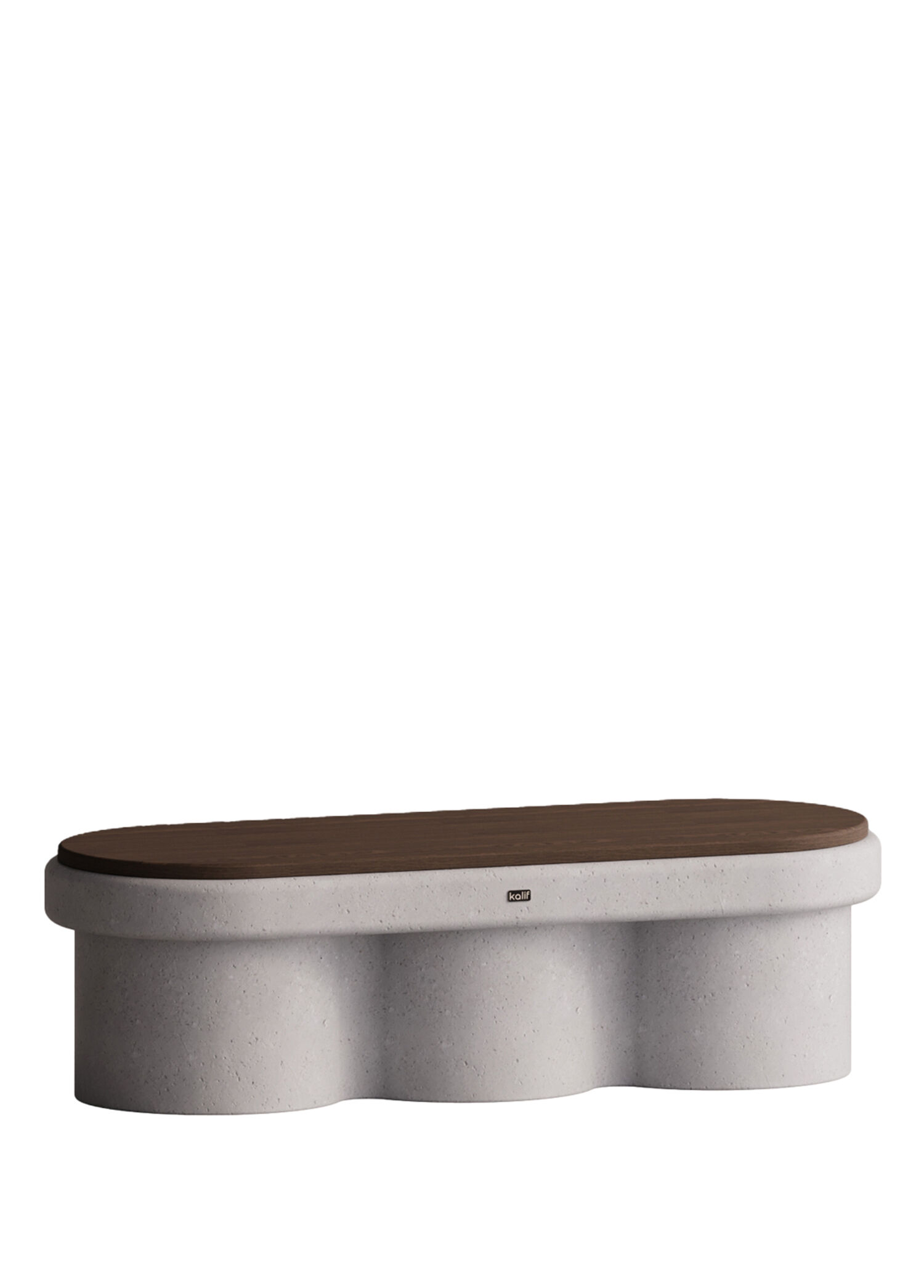 Lia Beyaz Beton Bank Bench