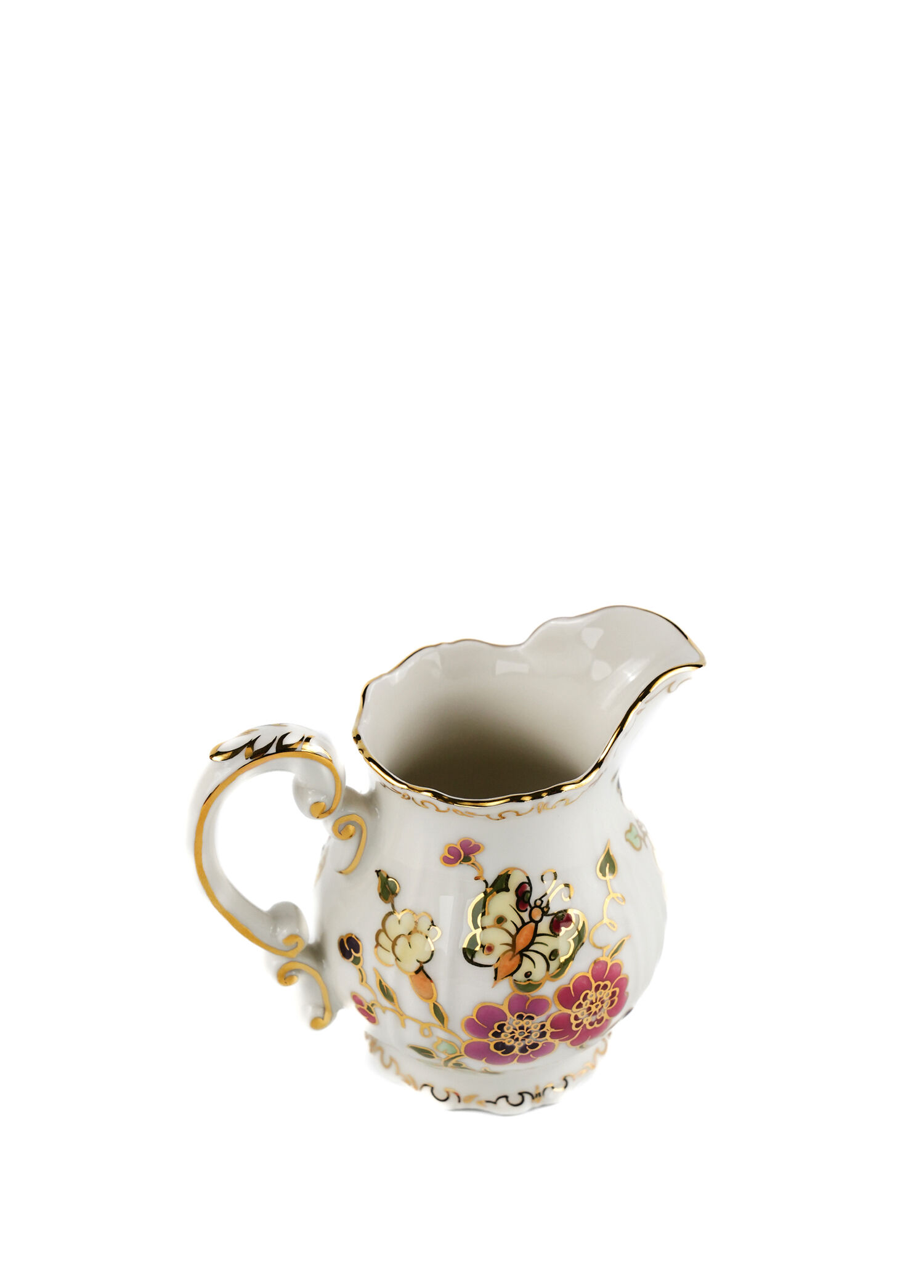 Butterfly Desenli Porselen Çay Süt Potu Kremalık 200 ml