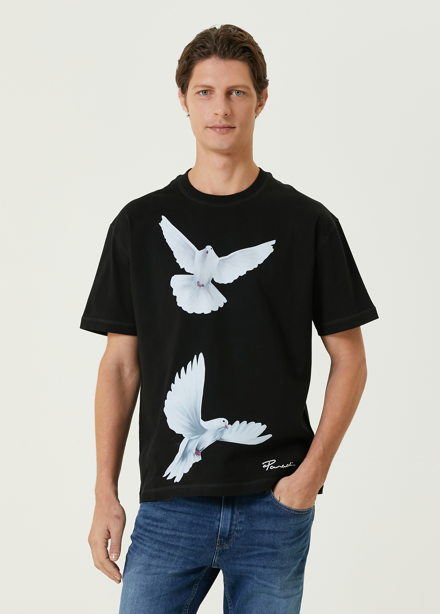 Ana Freedom Doves Siyah T-shirt