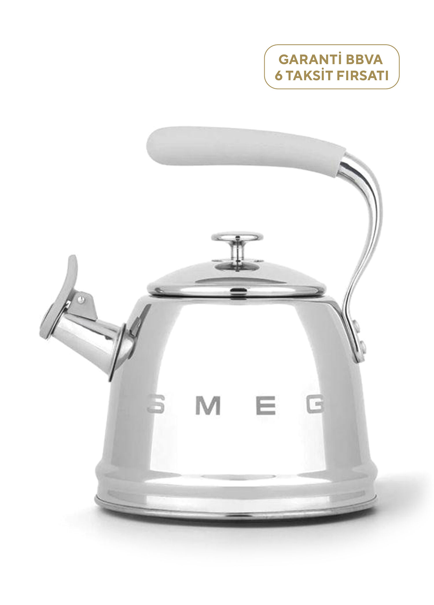 CKLW2001SS 50's Style Gümüş Set Üstü Düdüklü Kettle 2.3 Lt