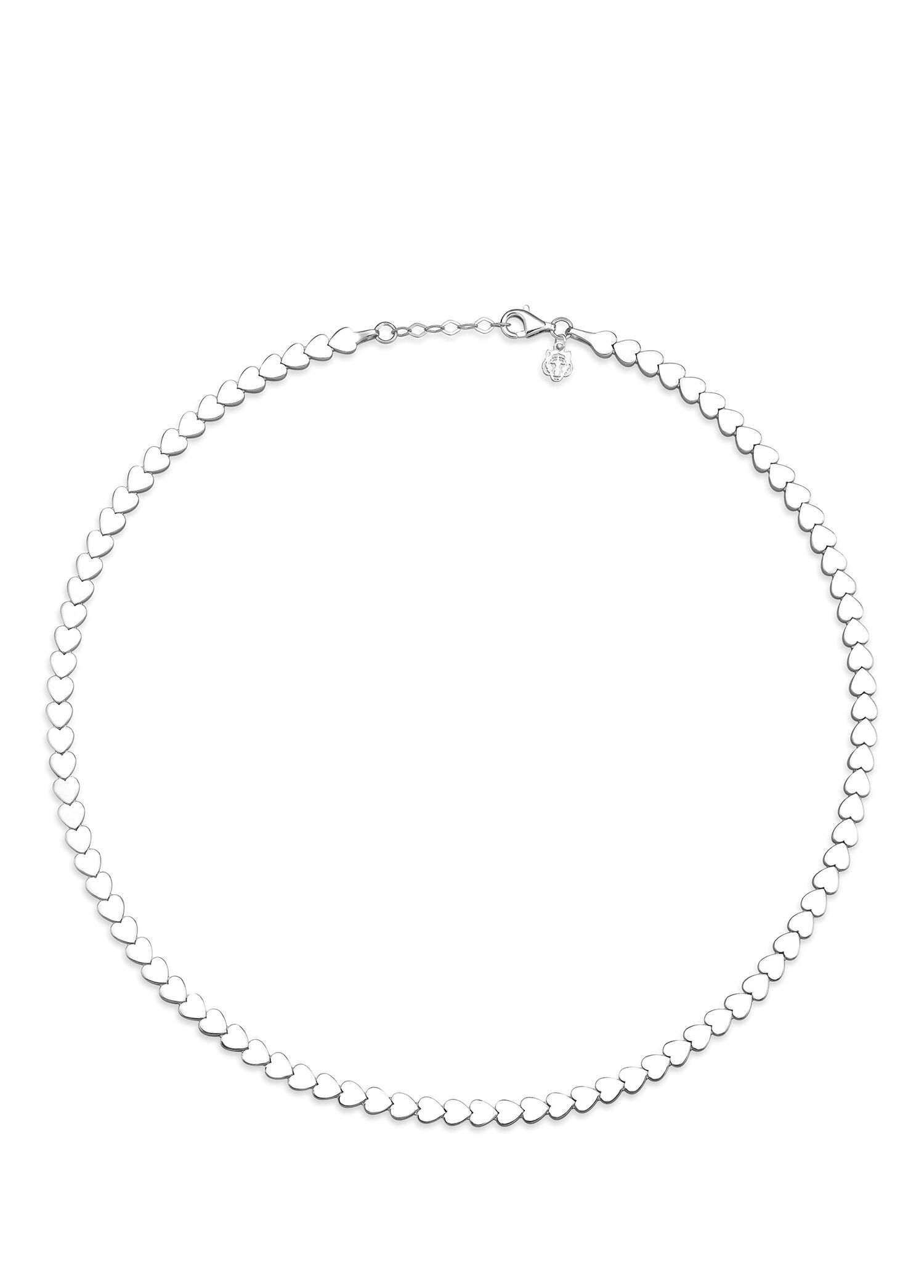 Kaplan Charm Heart 925 Ayar Gümüş Kadın Kolye