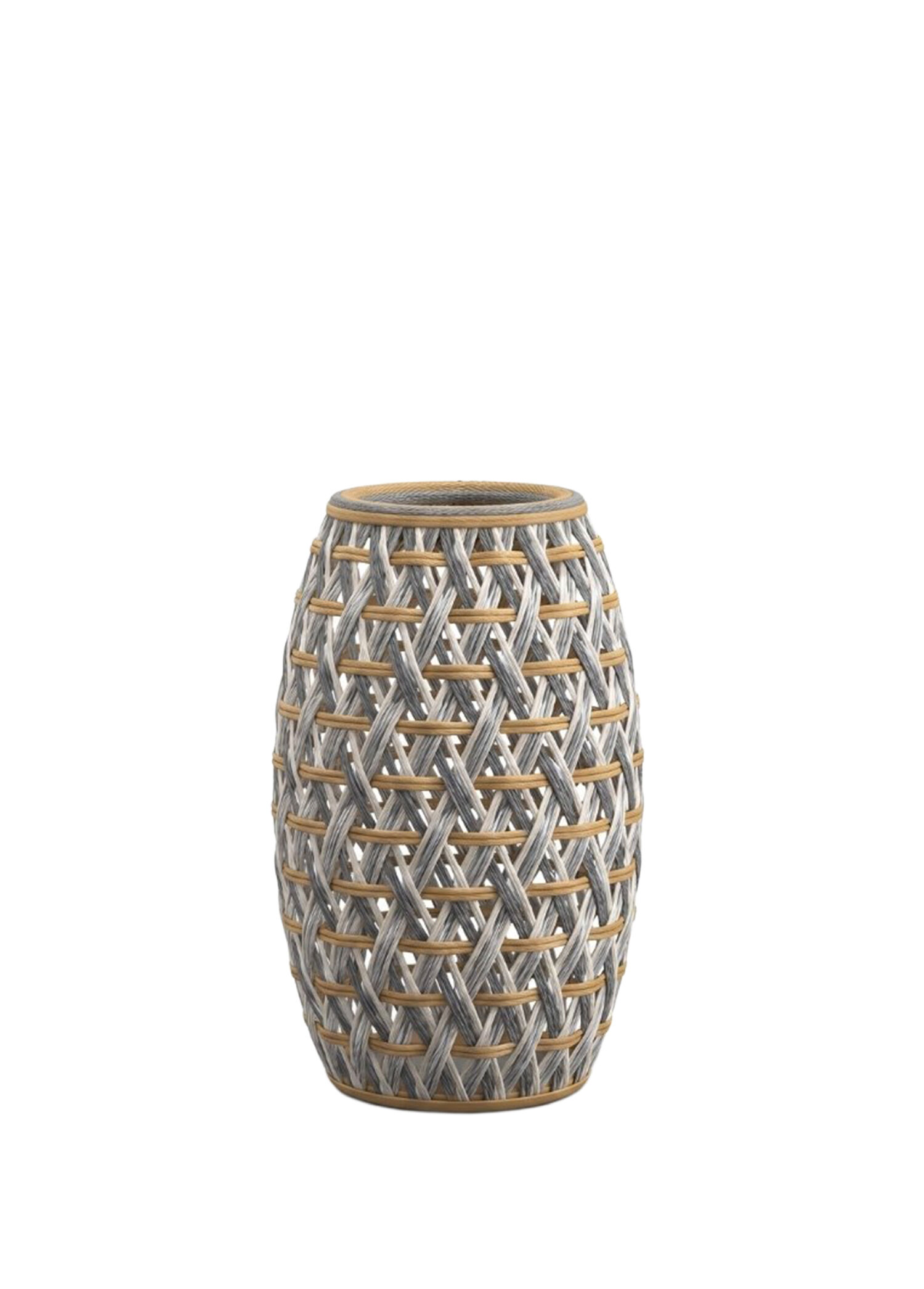 Dedon Dala Bahamas Gri Naturel Rattan Küçük Boy Fener