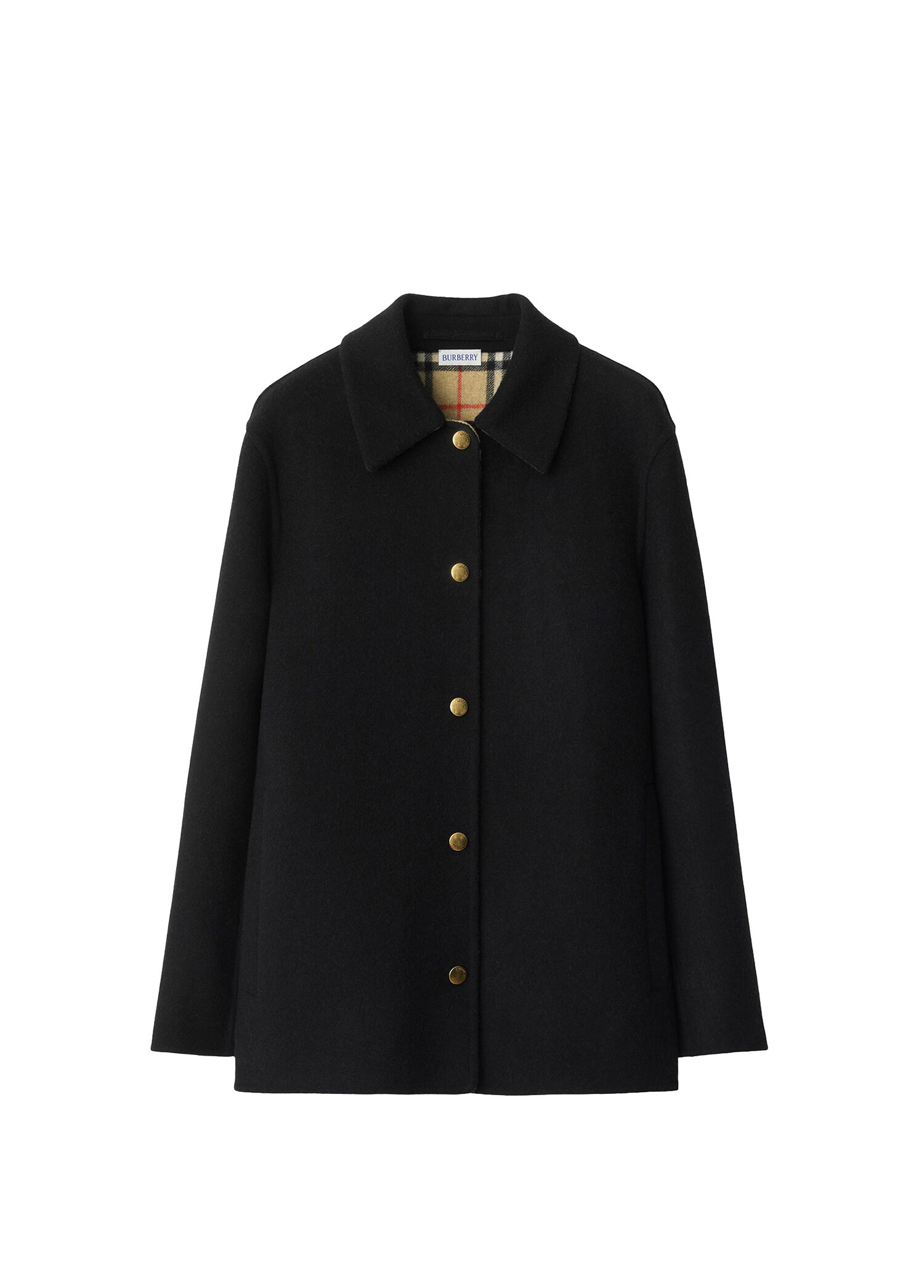 P Burberry Lancashire Siyah Yun Kadin Mont