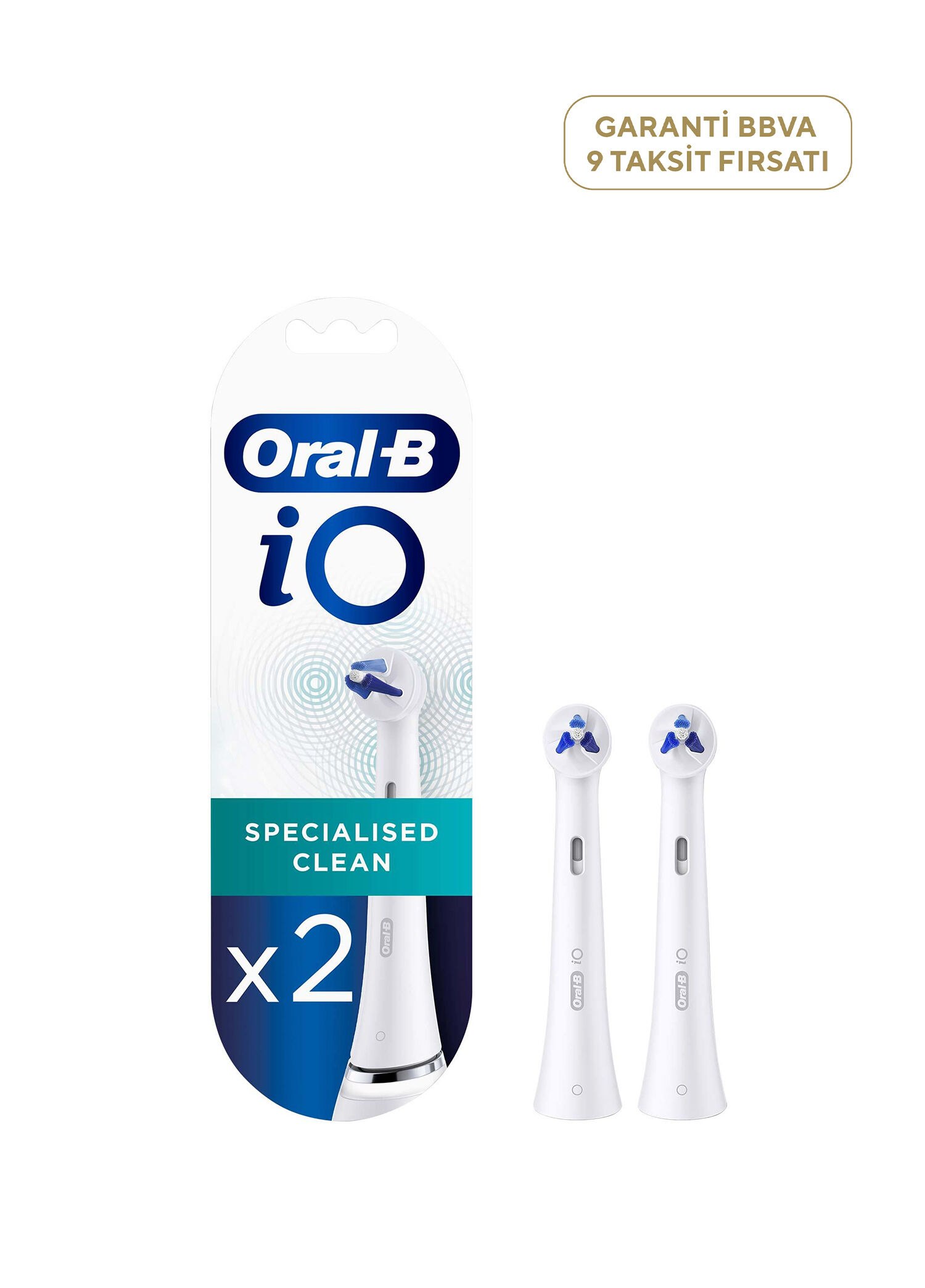 iO Specialised Clean 2'li Beyaz Diş Fırçası Yedek Başlığı