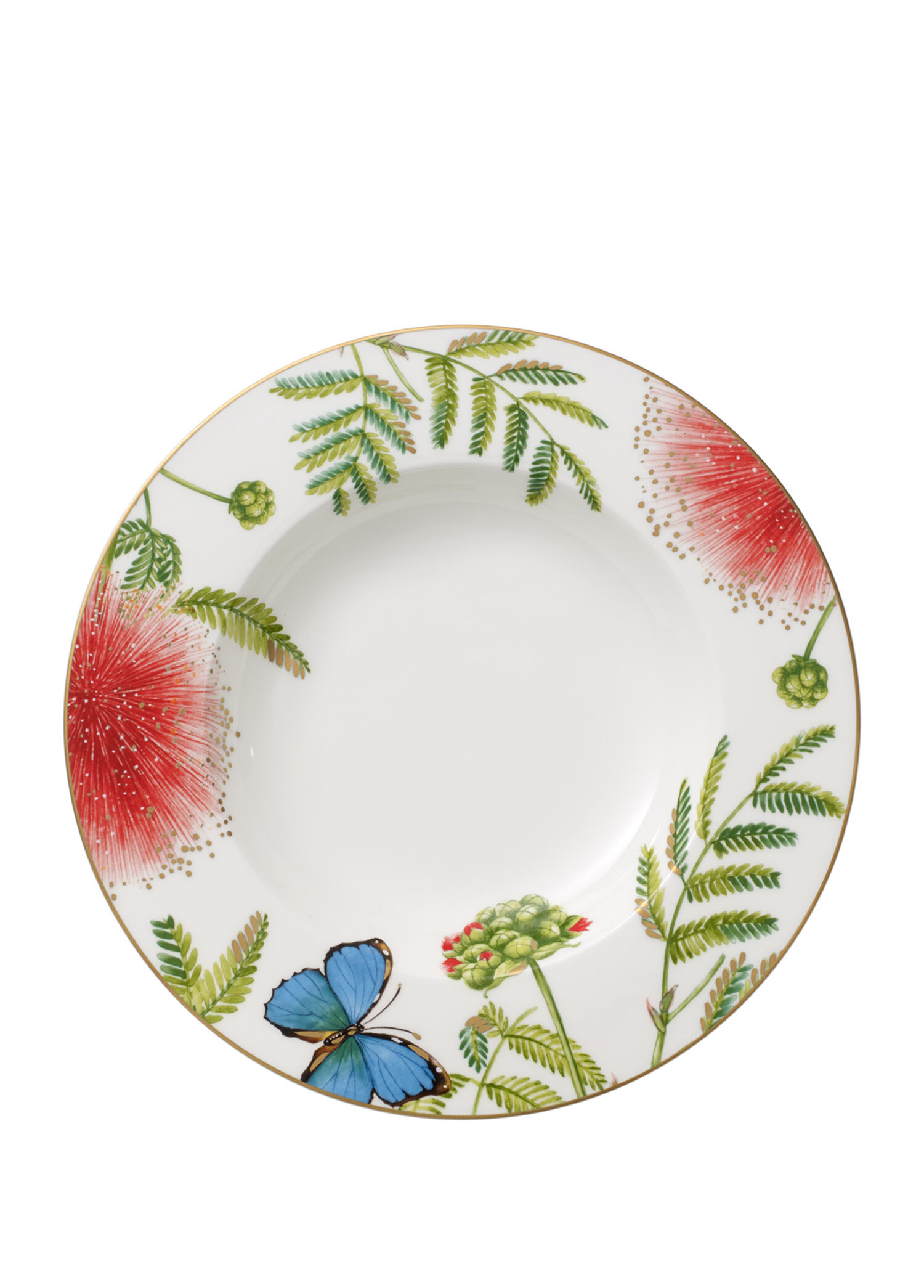 Amazonia Anmut Tropik Desenli Çukur Tabak 24 cm