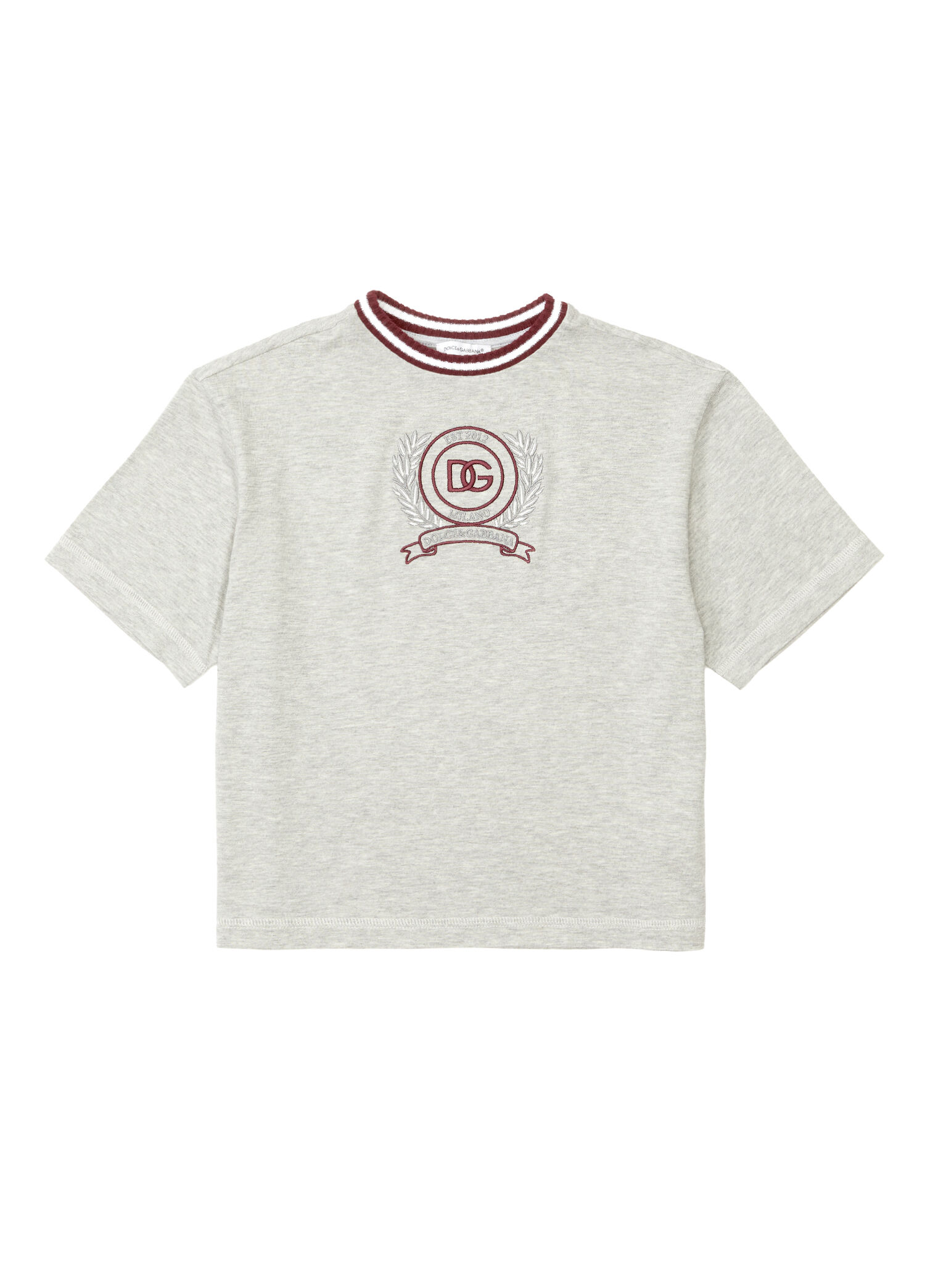 Gri Logo Nakışlı Erkek Çocuk T-shirt