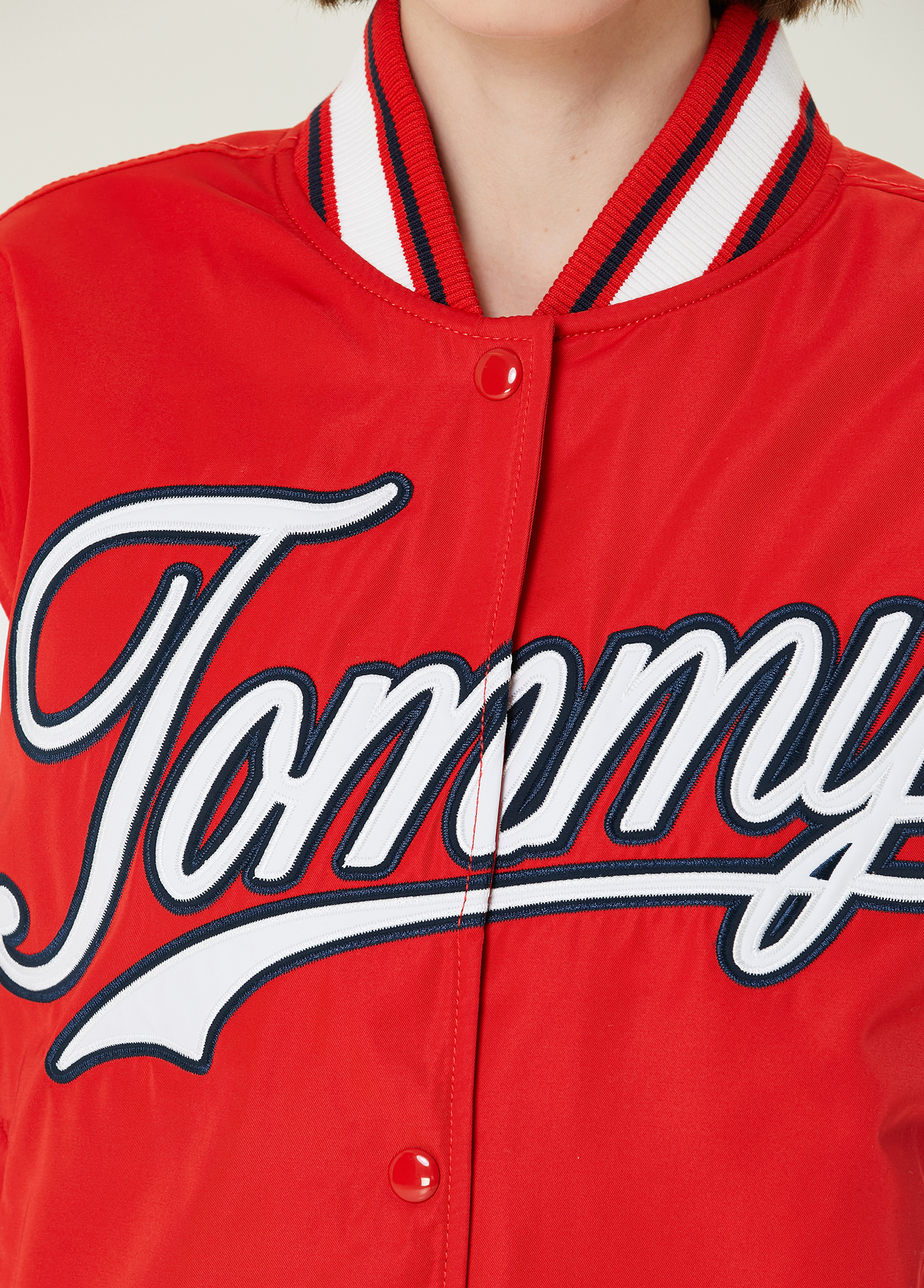 Tommy Hilfiger Letterman Red White Jacket