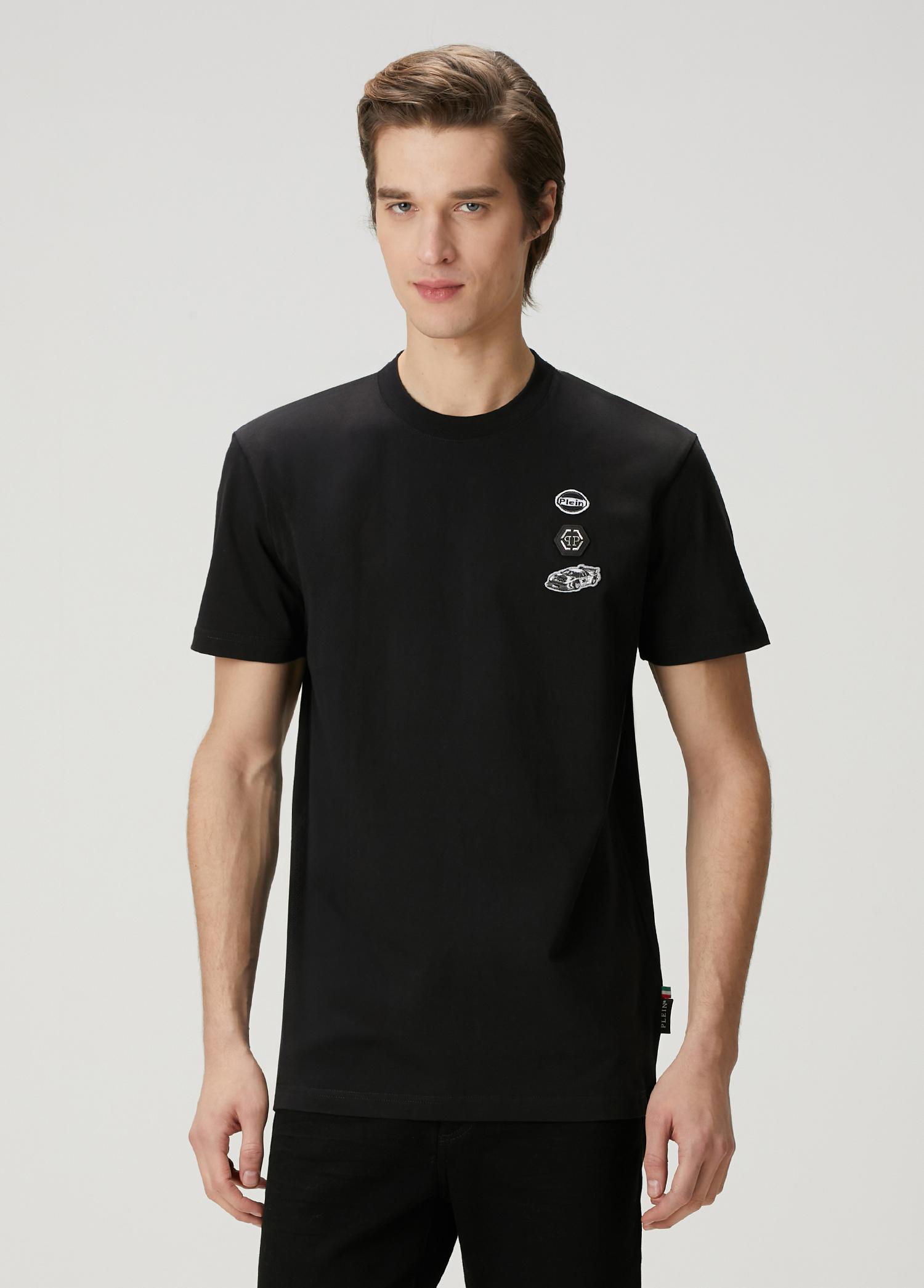 Siyah Patch Detaylı T-shirt