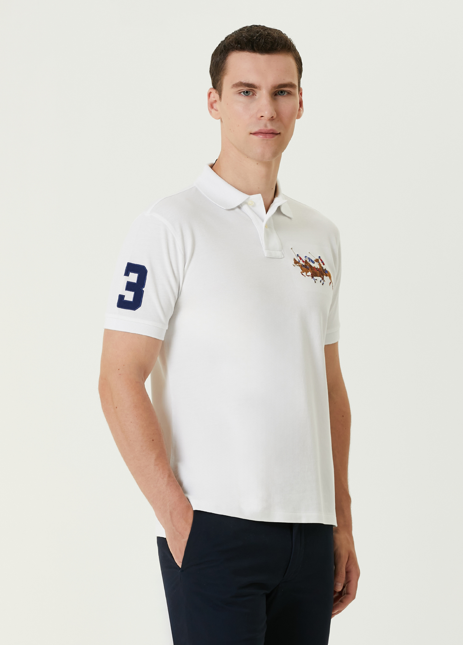 Beyaz Polo Yaka T-shirt