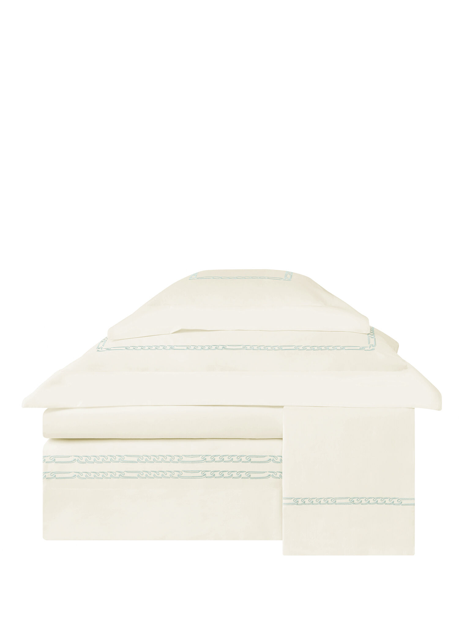 Maillon Mint İşlemeli Pamuk Saten King Size Nevresim Takımı 240 x 220 cm