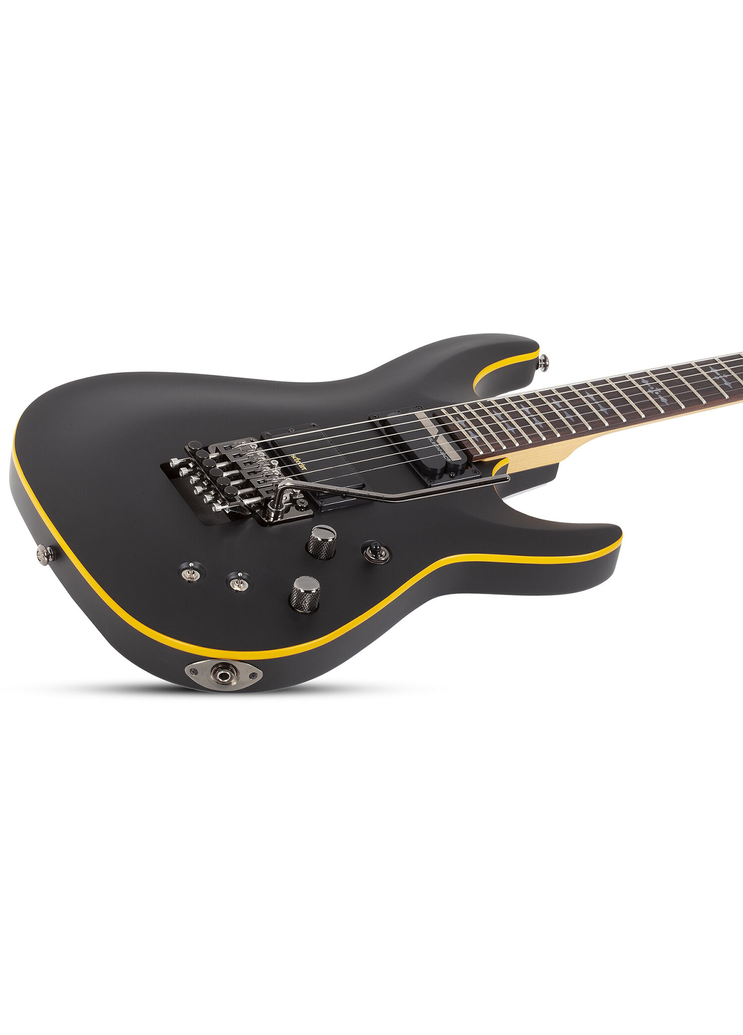 Schecter - Demon-6 FR-S Aged Black Satin Elektro Gitar - Renkli
