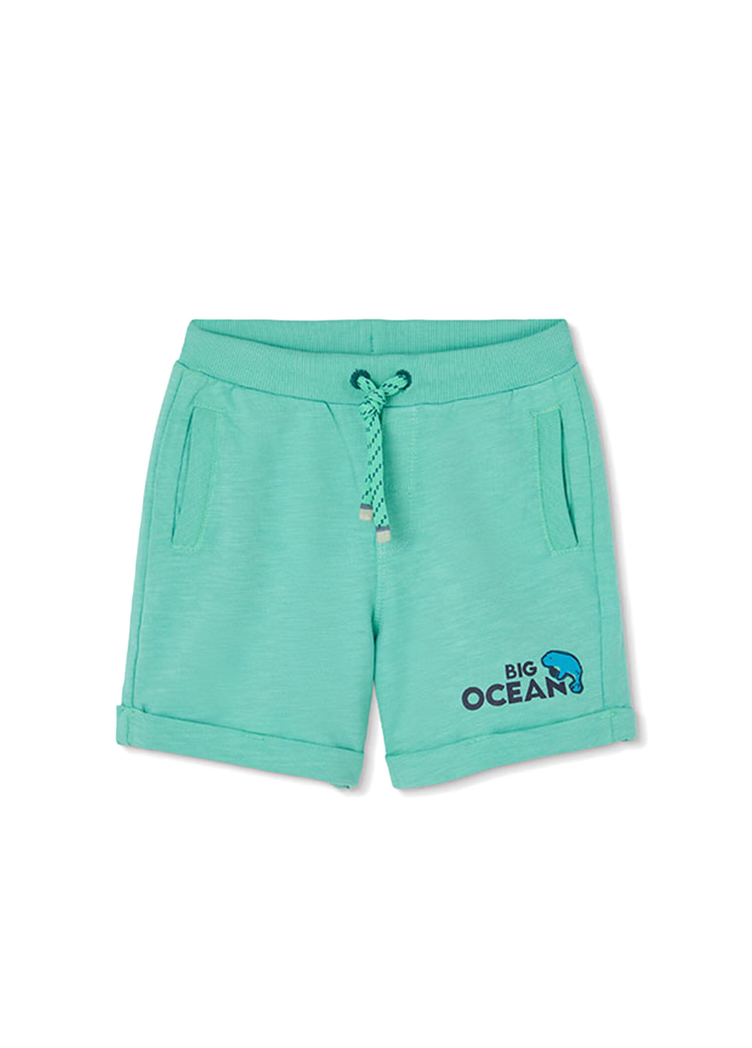 Yeşil Surf Desenli Bermuda Erkek Çocuk Şort