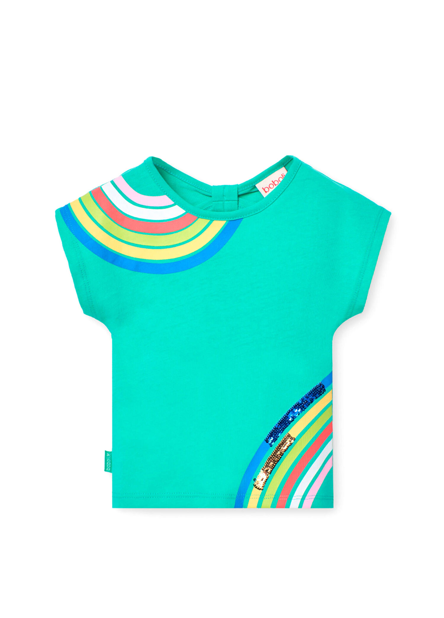 Baskılı Yeşil Kısa Kollu Kız Çocuk T-shirt
