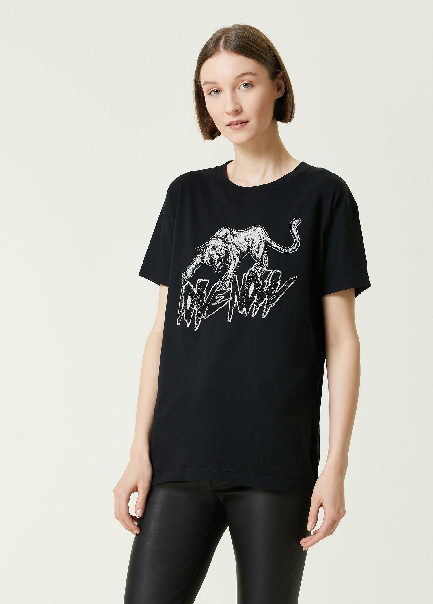 Beymen Tom Jaguar Siyah Bisiklet Yaka T-shirt. 3