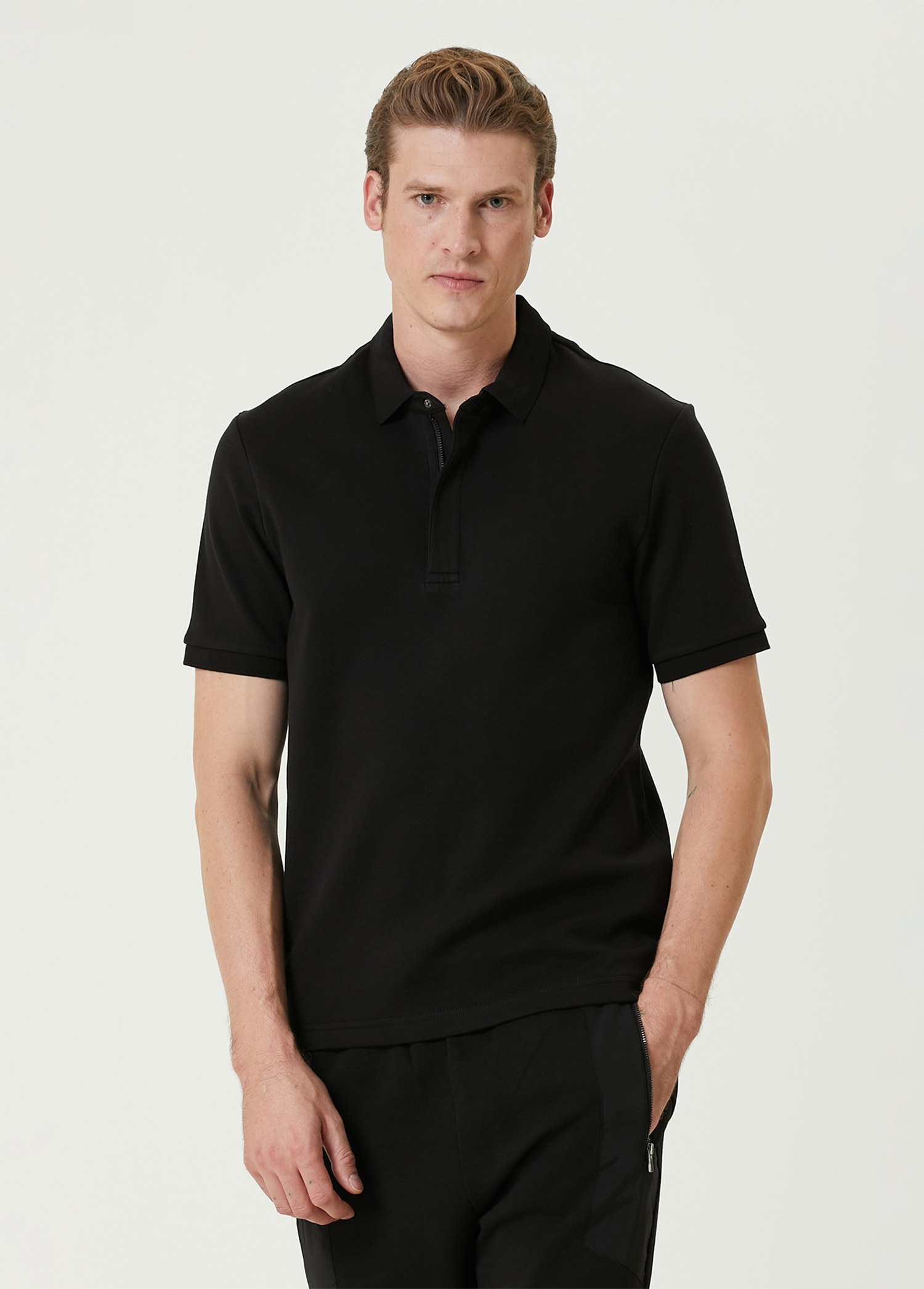 N-Tech Siyah Polo Yaka Tshirt