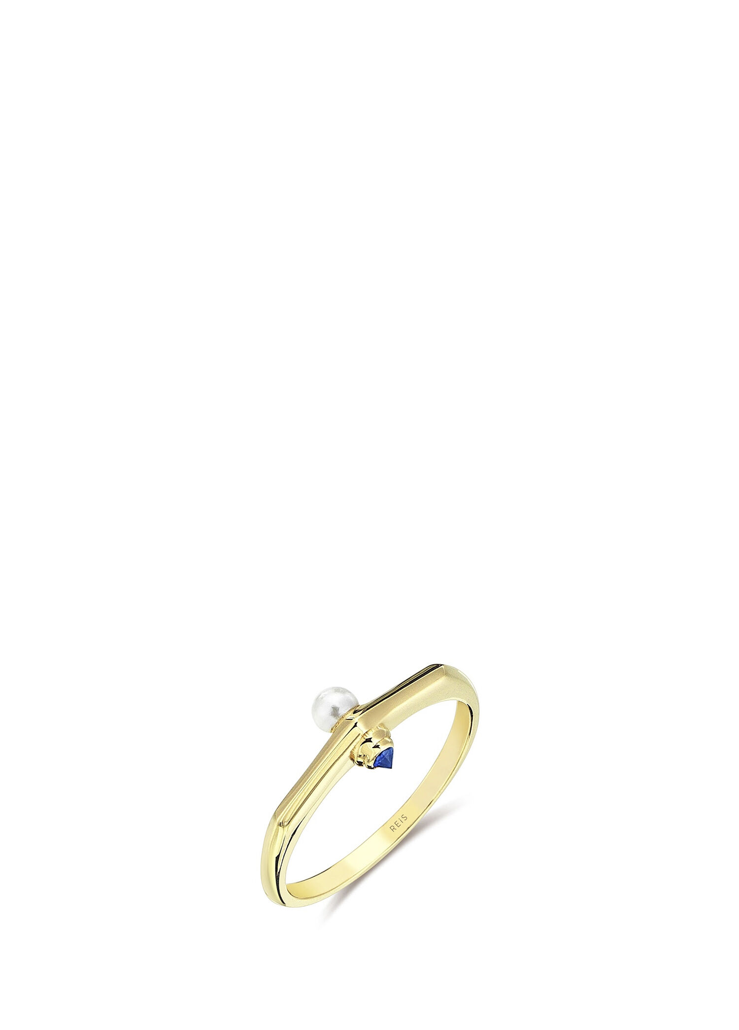 Corner Blue İnci  14 Ayar Rose Gold Kadın Yüzük