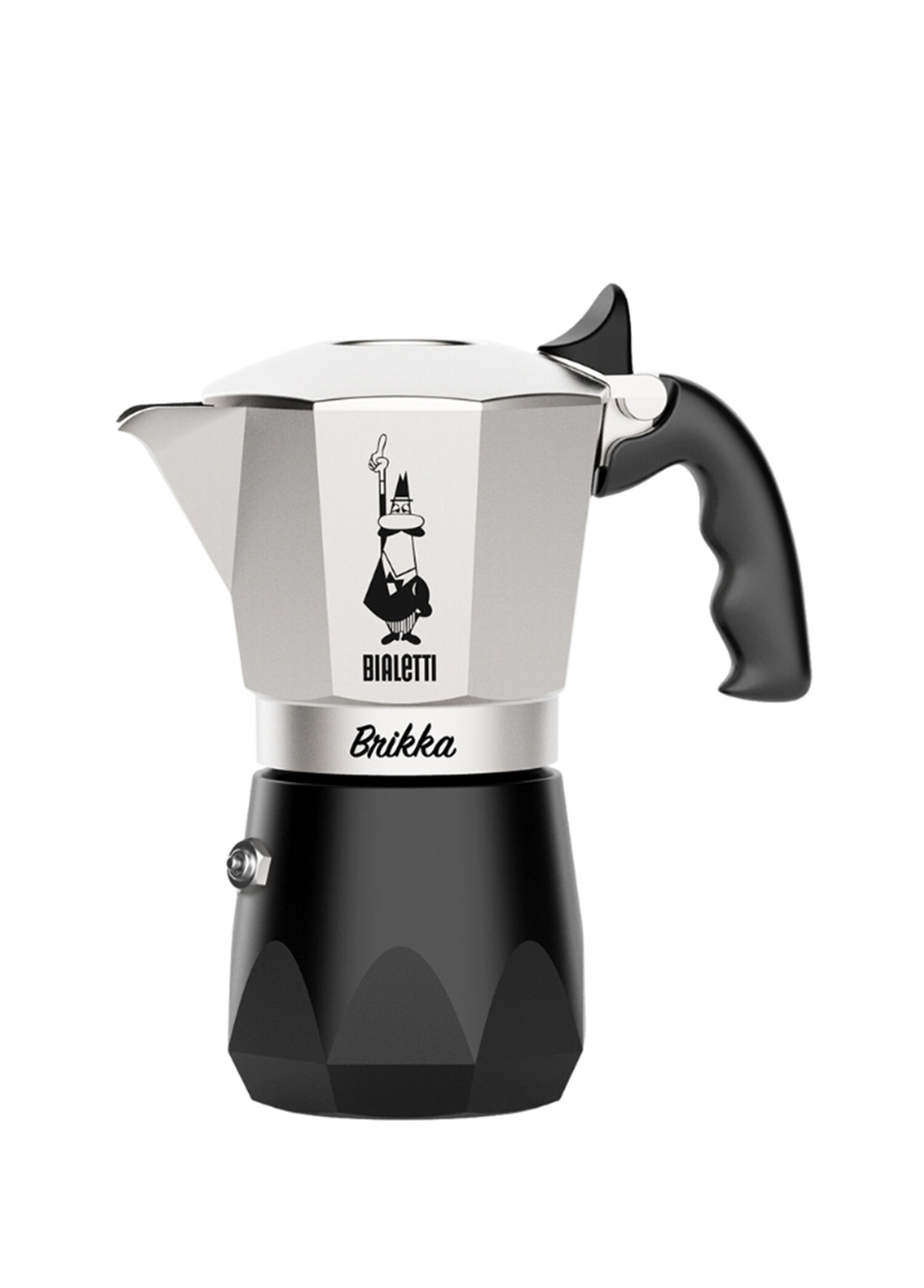 New Brikka Gri Alüminyum 4 Cup Mokapot