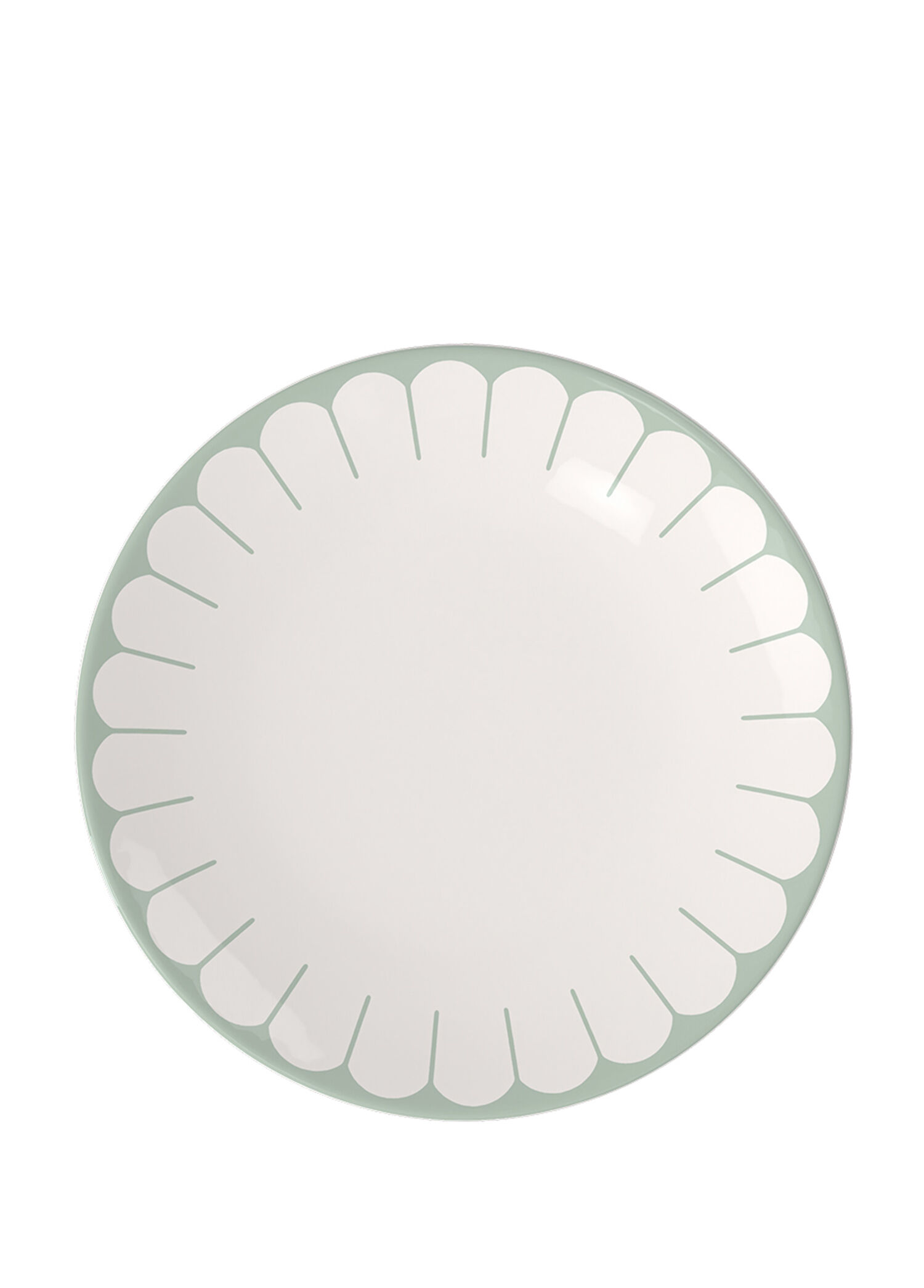 Fleur Vert Yeşil Porselen Yemek Tabağı 27 cm
