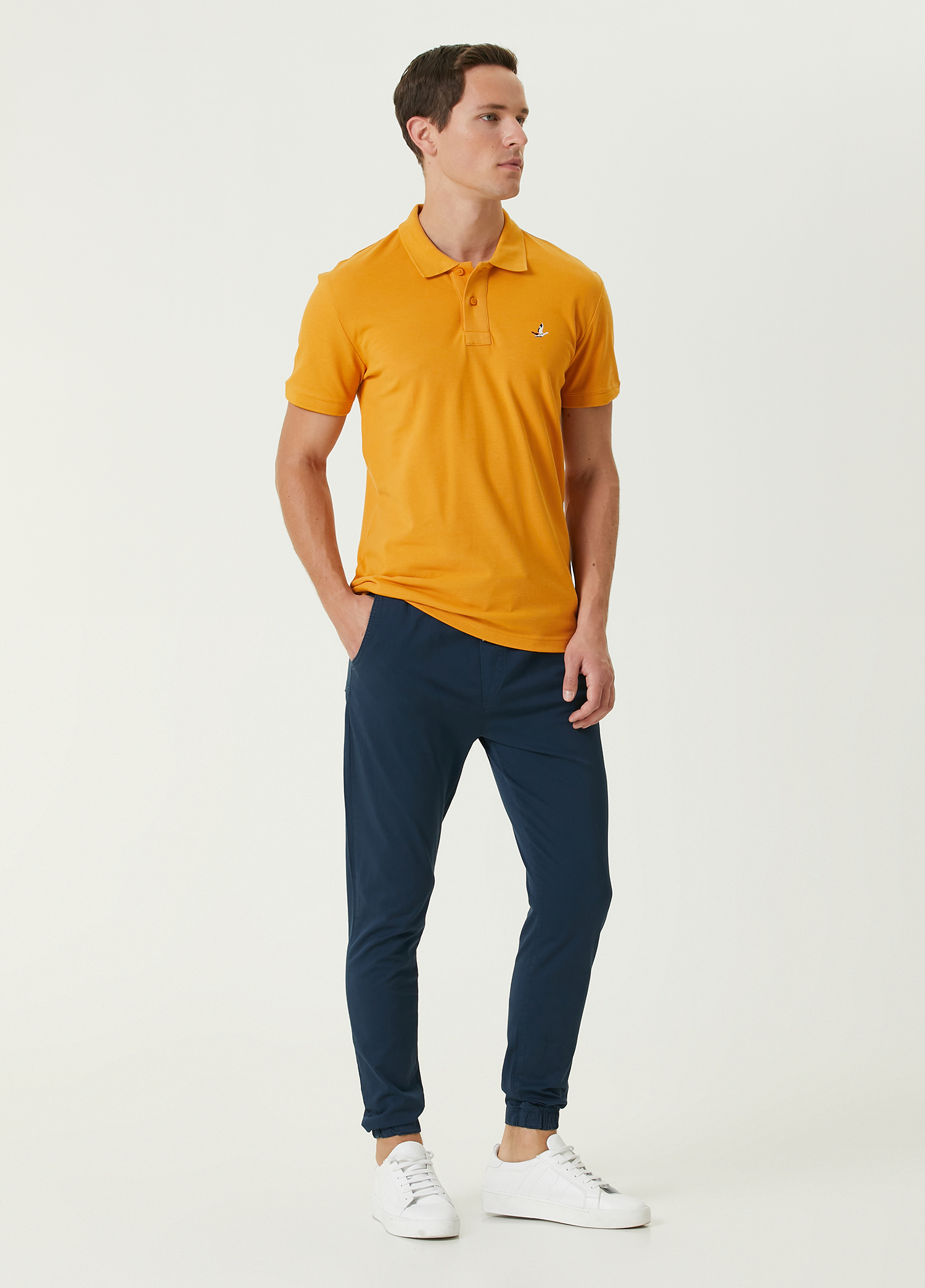 Slim Fit Hardal Polo Yaka T-shirt_2