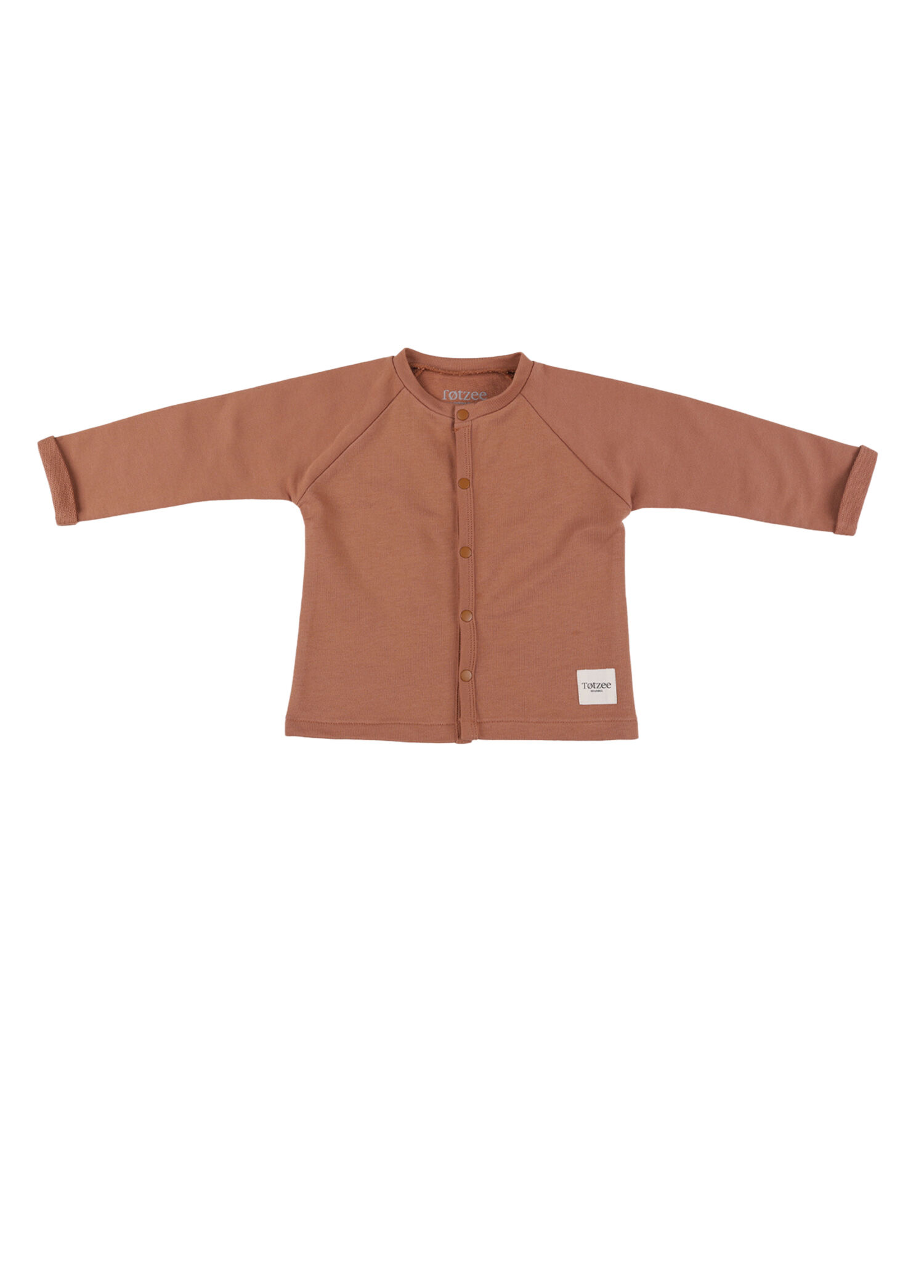 Camel Kahverengi Çıtçıtlı Uzun Kollu Unisex Bebek Body