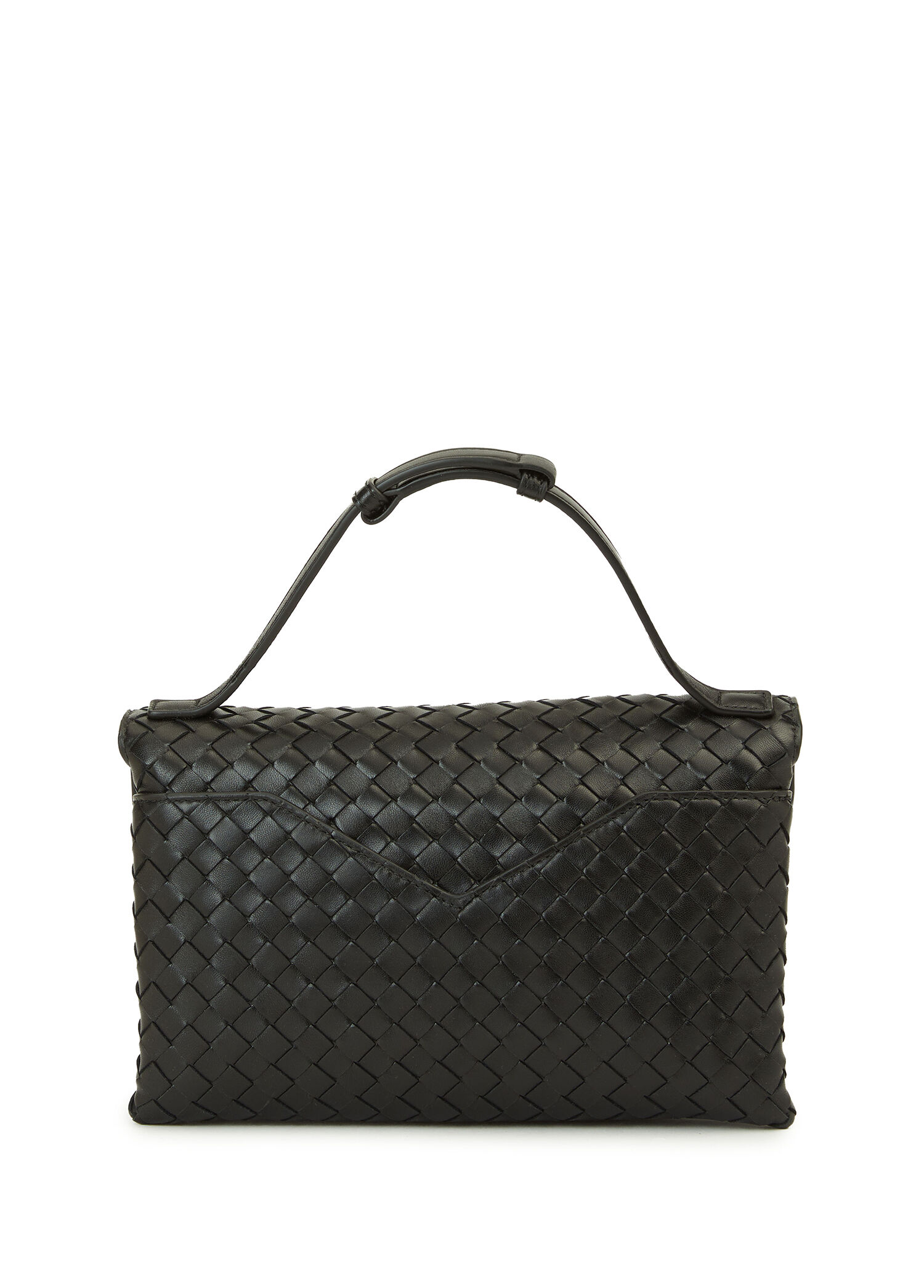 Bottega Veneta Siyah Kadın Knot Lock Siyah Kadın Deri Çanta